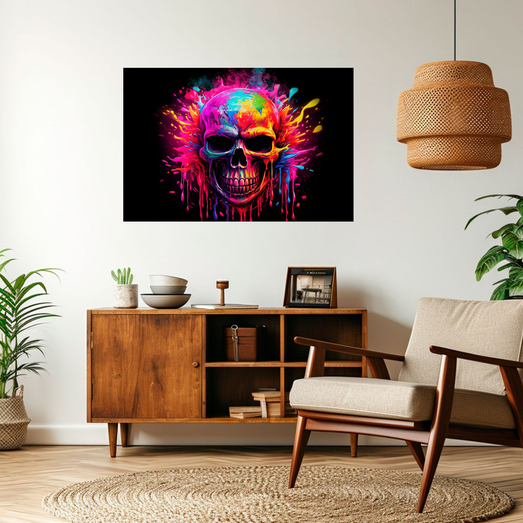 Affiche horizontale autocollante SKULL QUEST