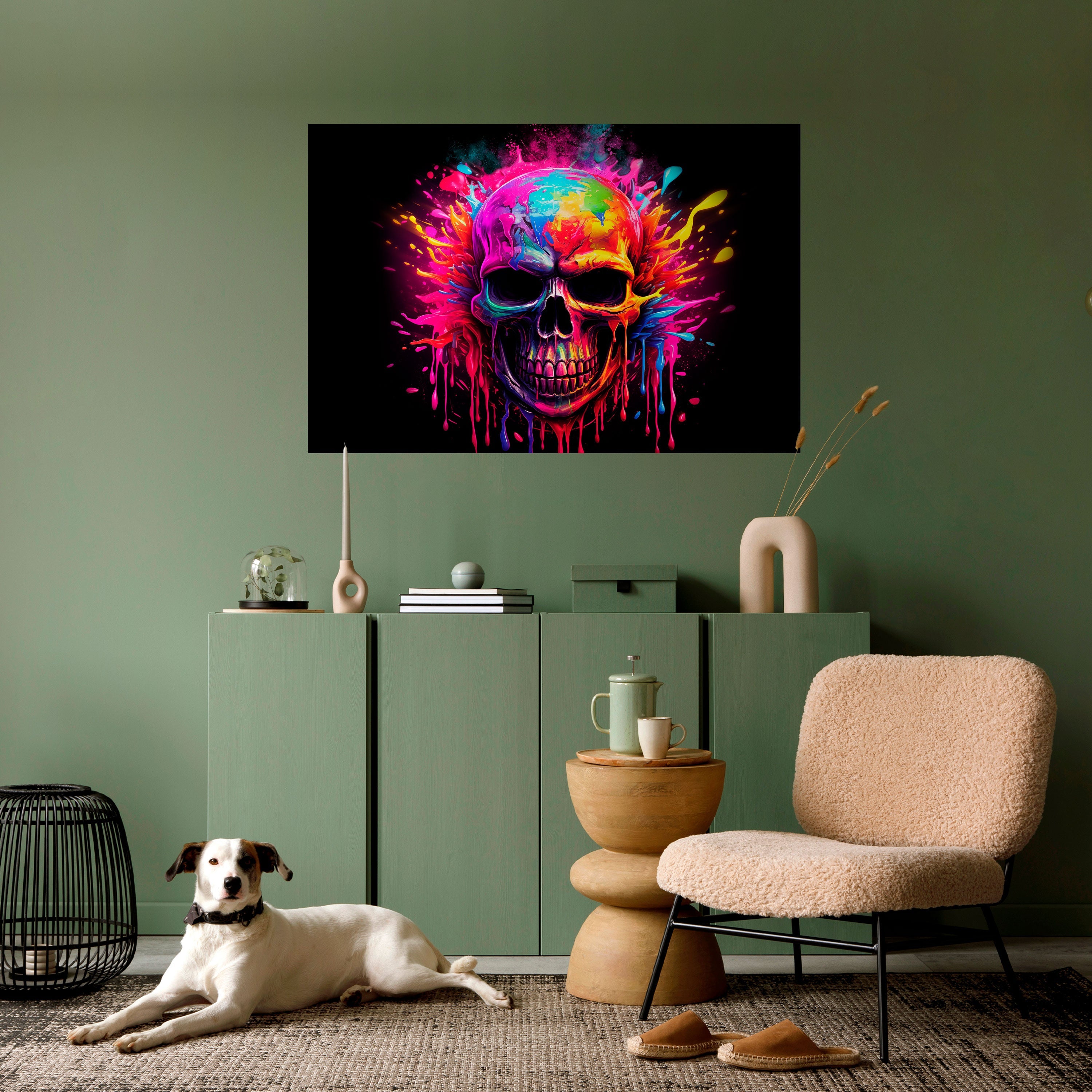 Affiche horizontale autocollante SKULL QUEST