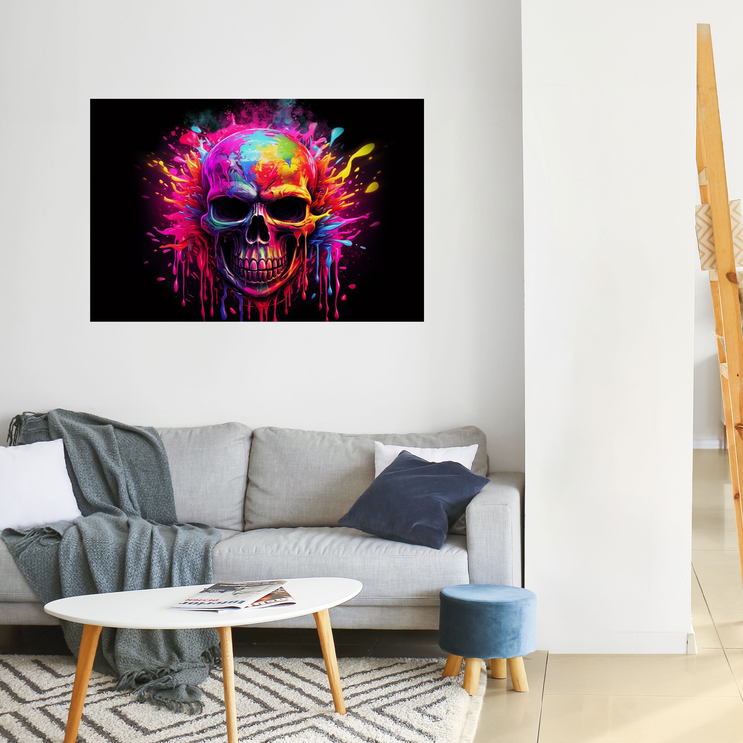 Affiche horizontale autocollante SKULL QUEST