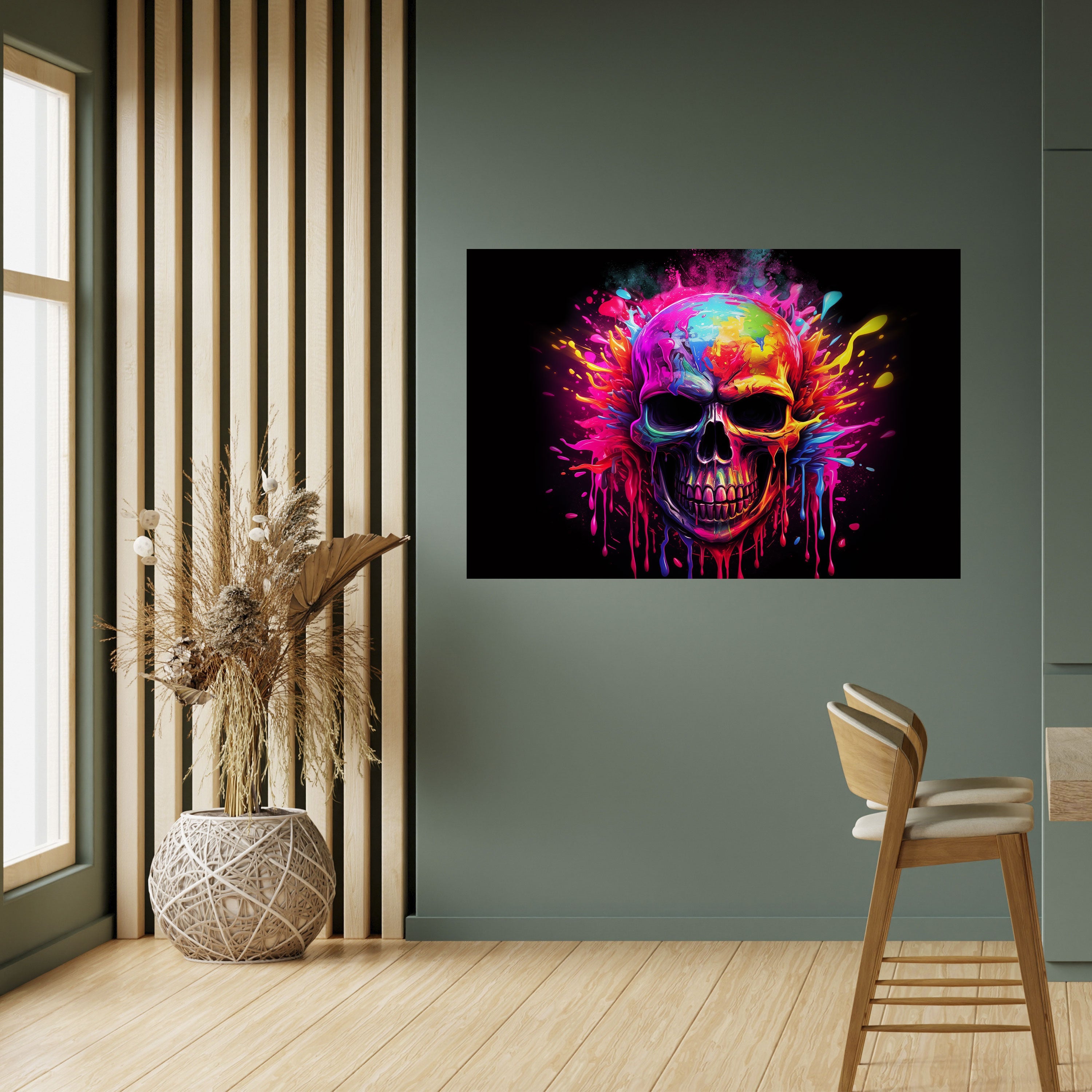 Affiche horizontale autocollante SKULL QUEST