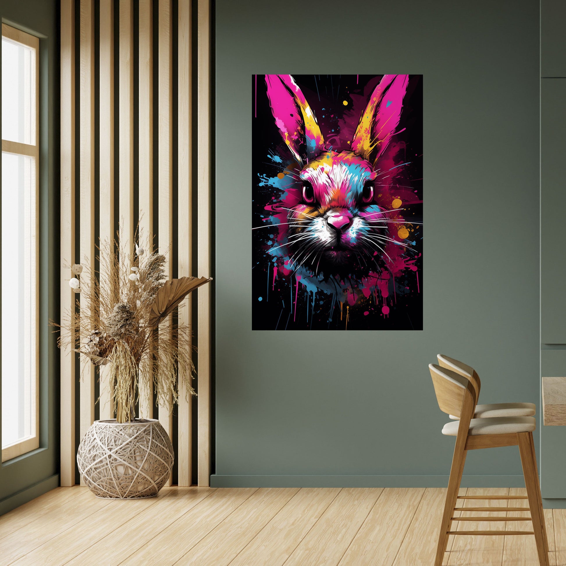 Affiche verticale autocollante « NE SUIVEZ PAS LE LAPIN »