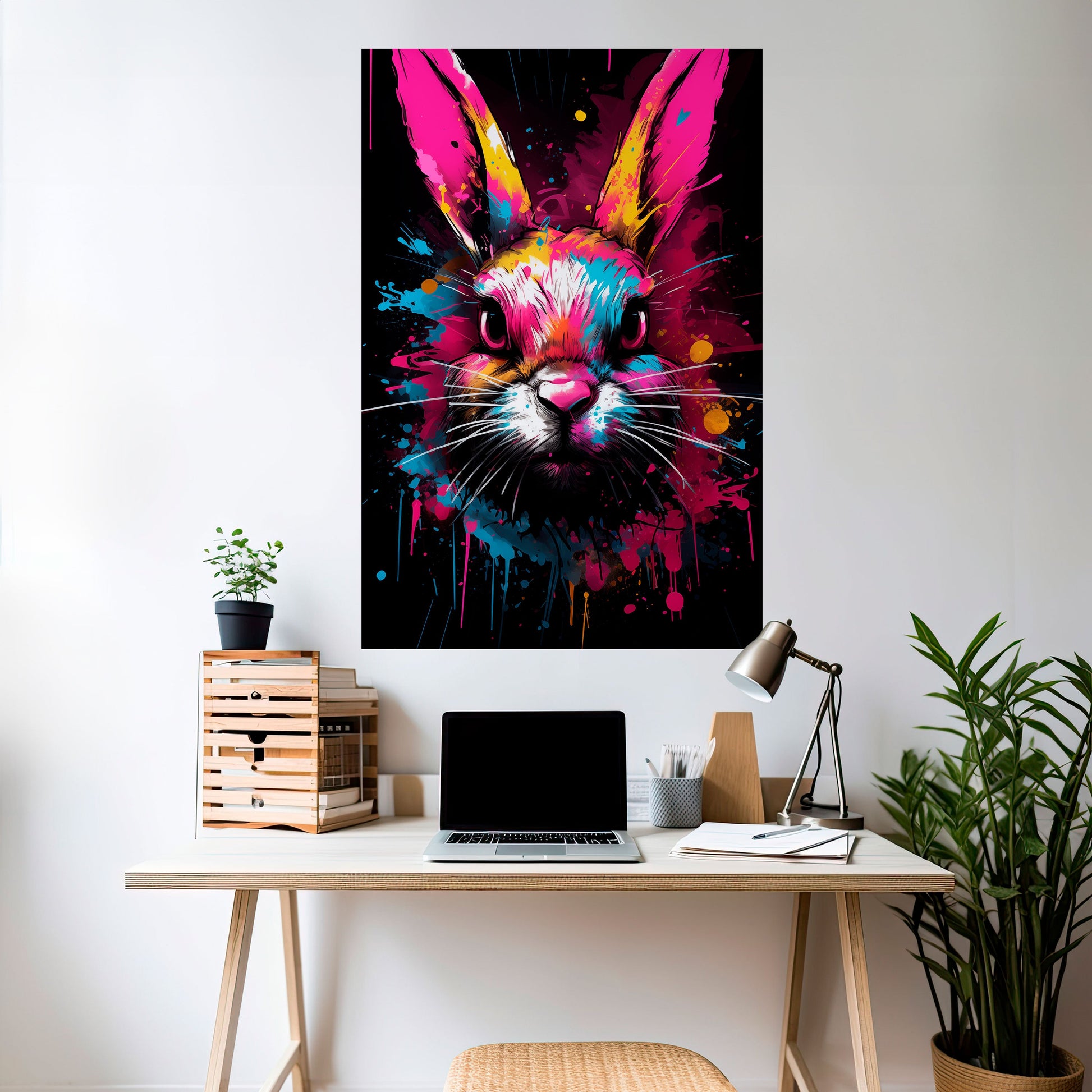 Affiche verticale autocollante « NE SUIVEZ PAS LE LAPIN »