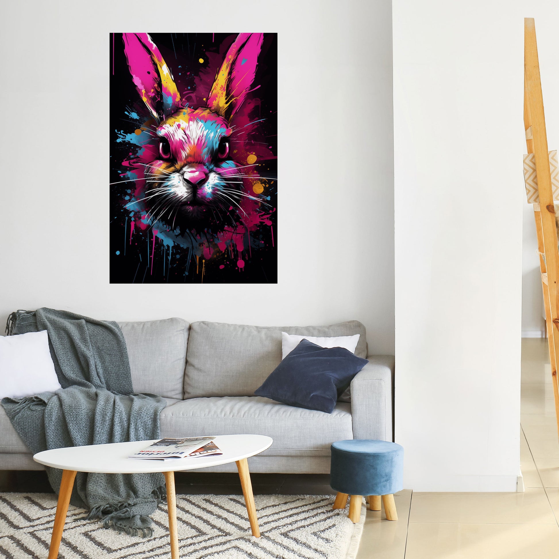 Affiche verticale autocollante « NE SUIVEZ PAS LE LAPIN »