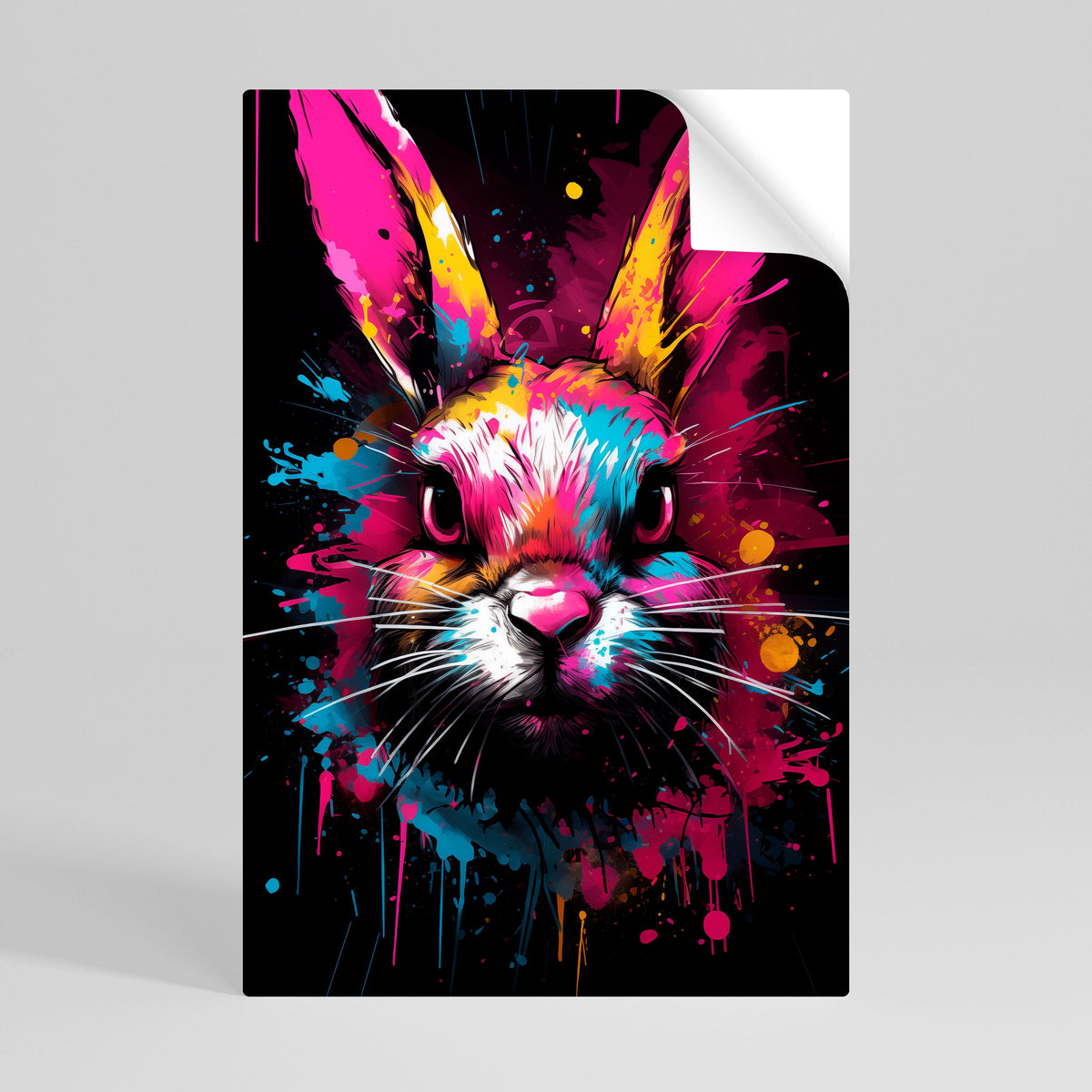 Affiche verticale autocollante « NE SUIVEZ PAS LE LAPIN »