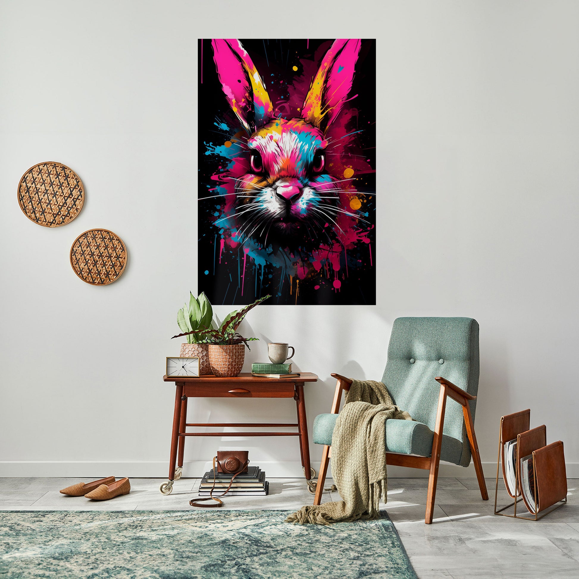 Affiche verticale autocollante « NE SUIVEZ PAS LE LAPIN »