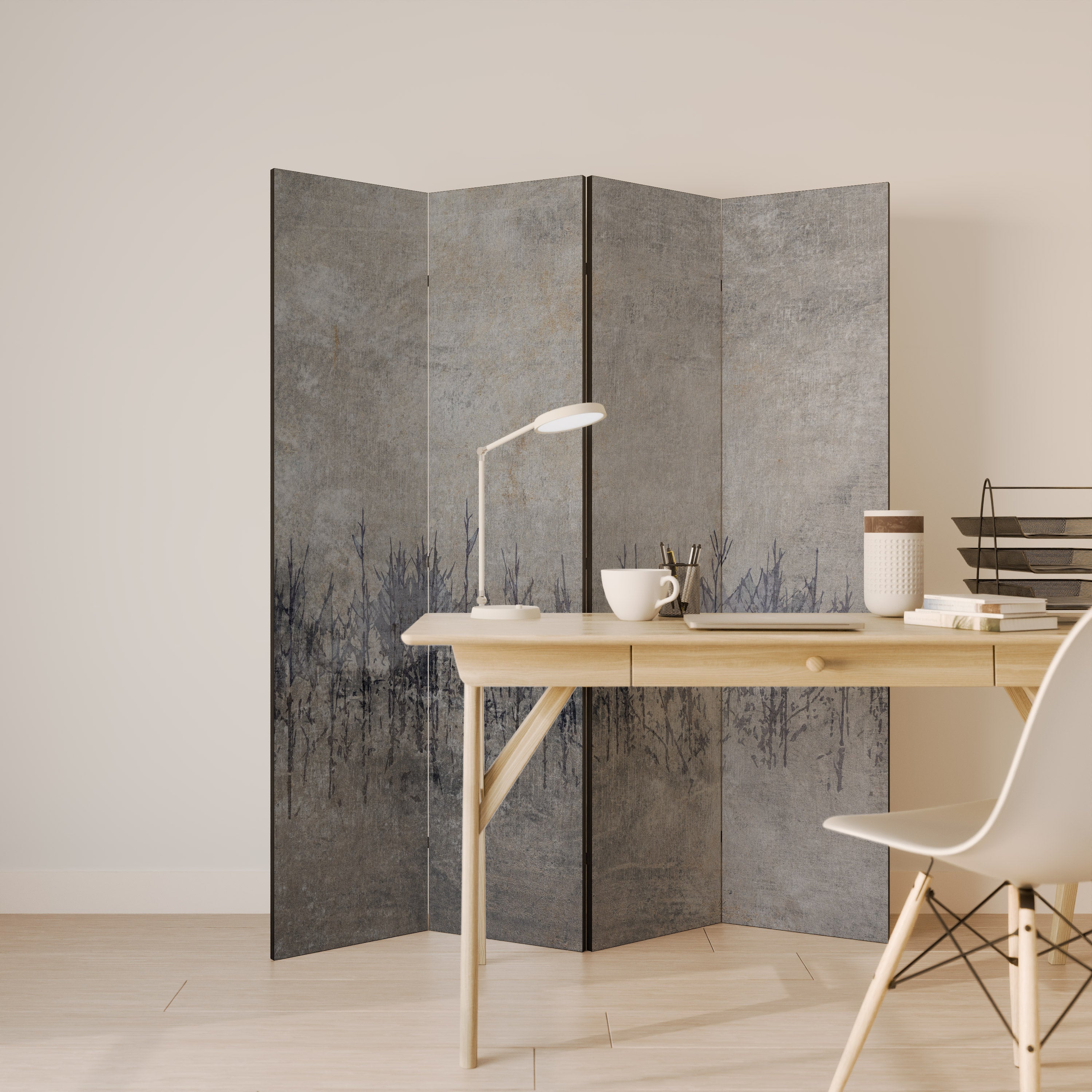 GHOSTS OF NATURE Decorative 4-Panel Room Divider