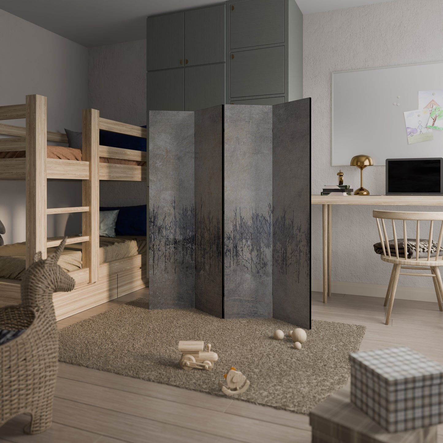 GHOSTS OF NATURE 4-Panel Room Divider