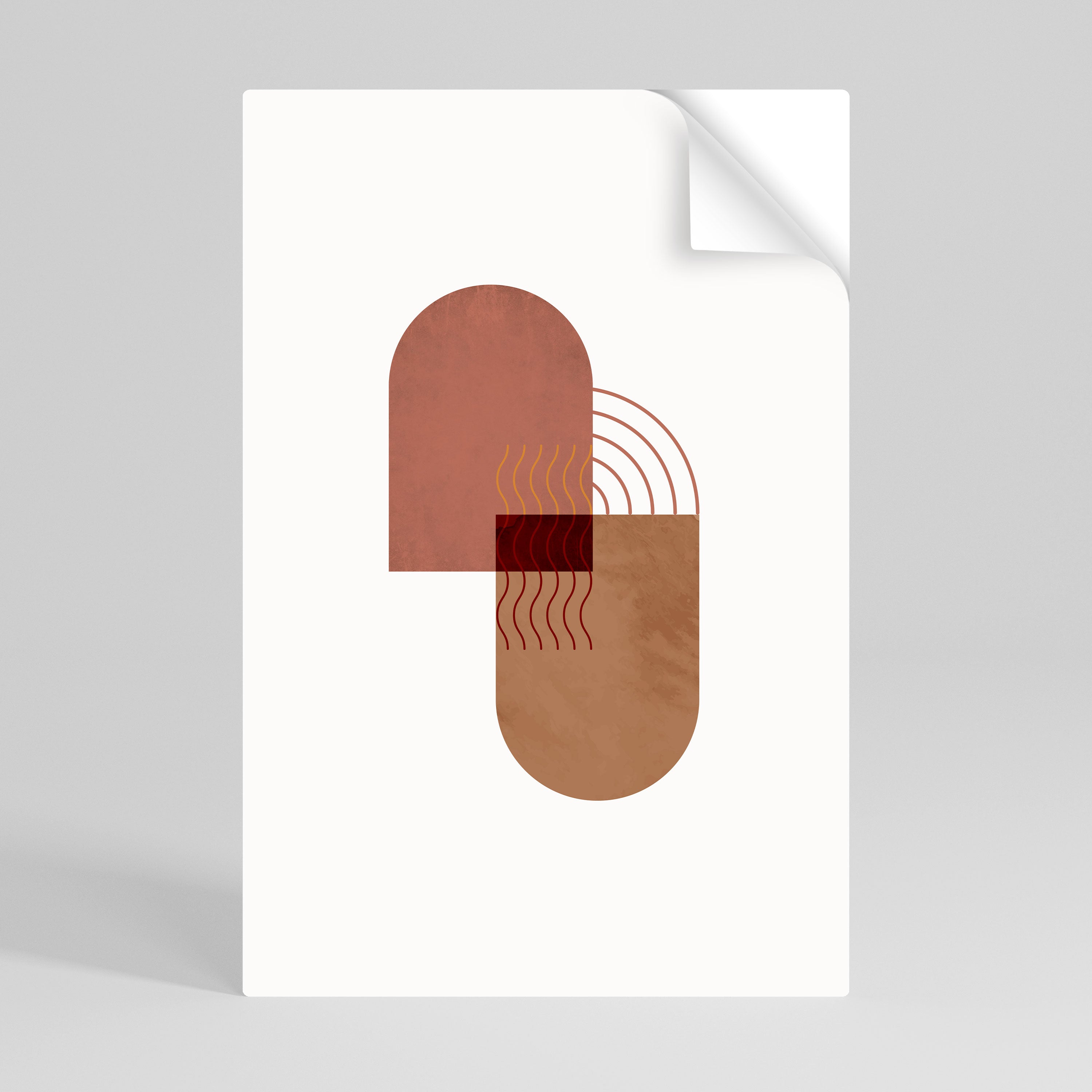 ECHOING DUET Peel and Stick Vertical Poster