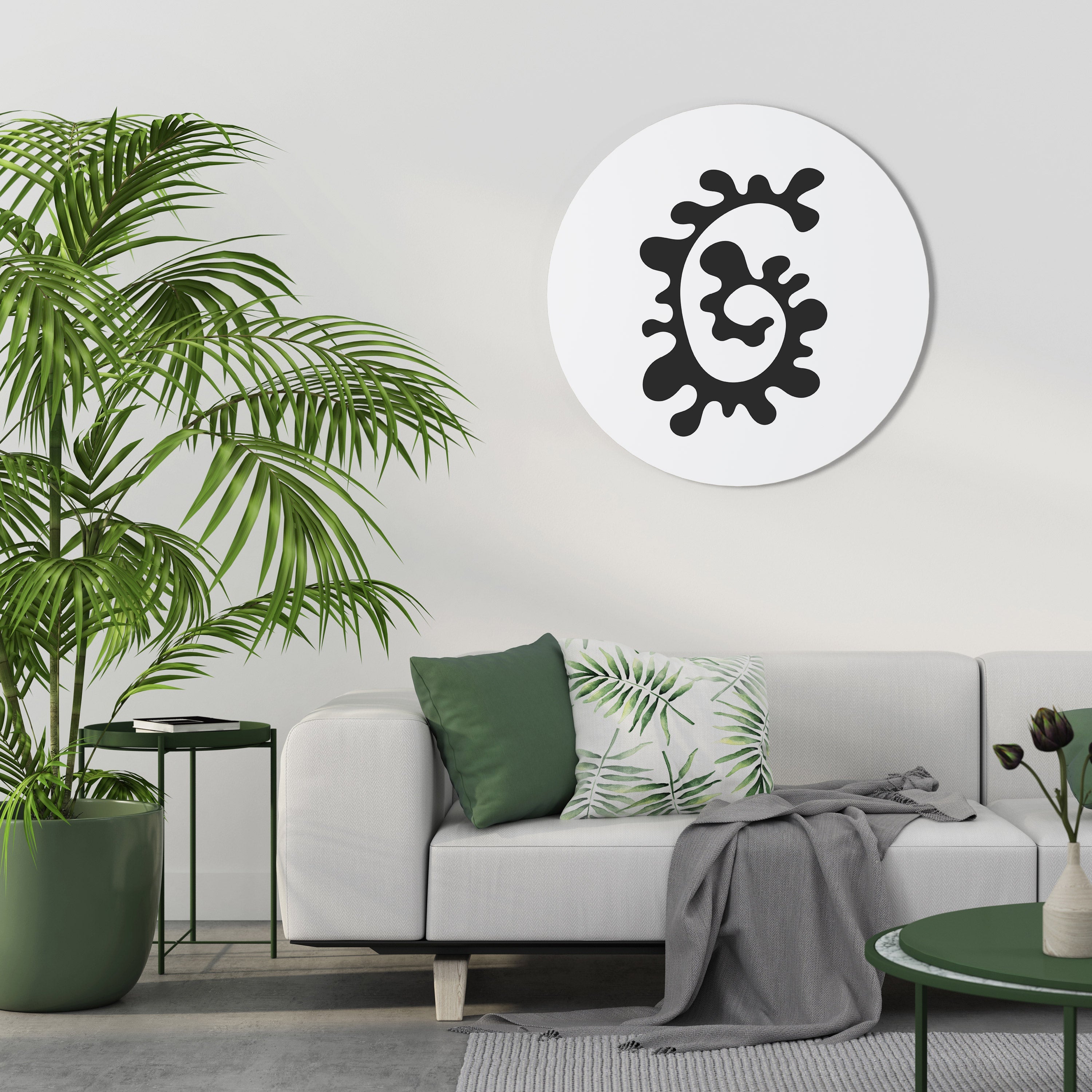 LE MÉLANGE D'HIER Art mural rond