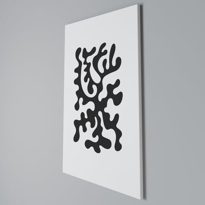 CHARCOAL CASCADE Vertical Canvas Print