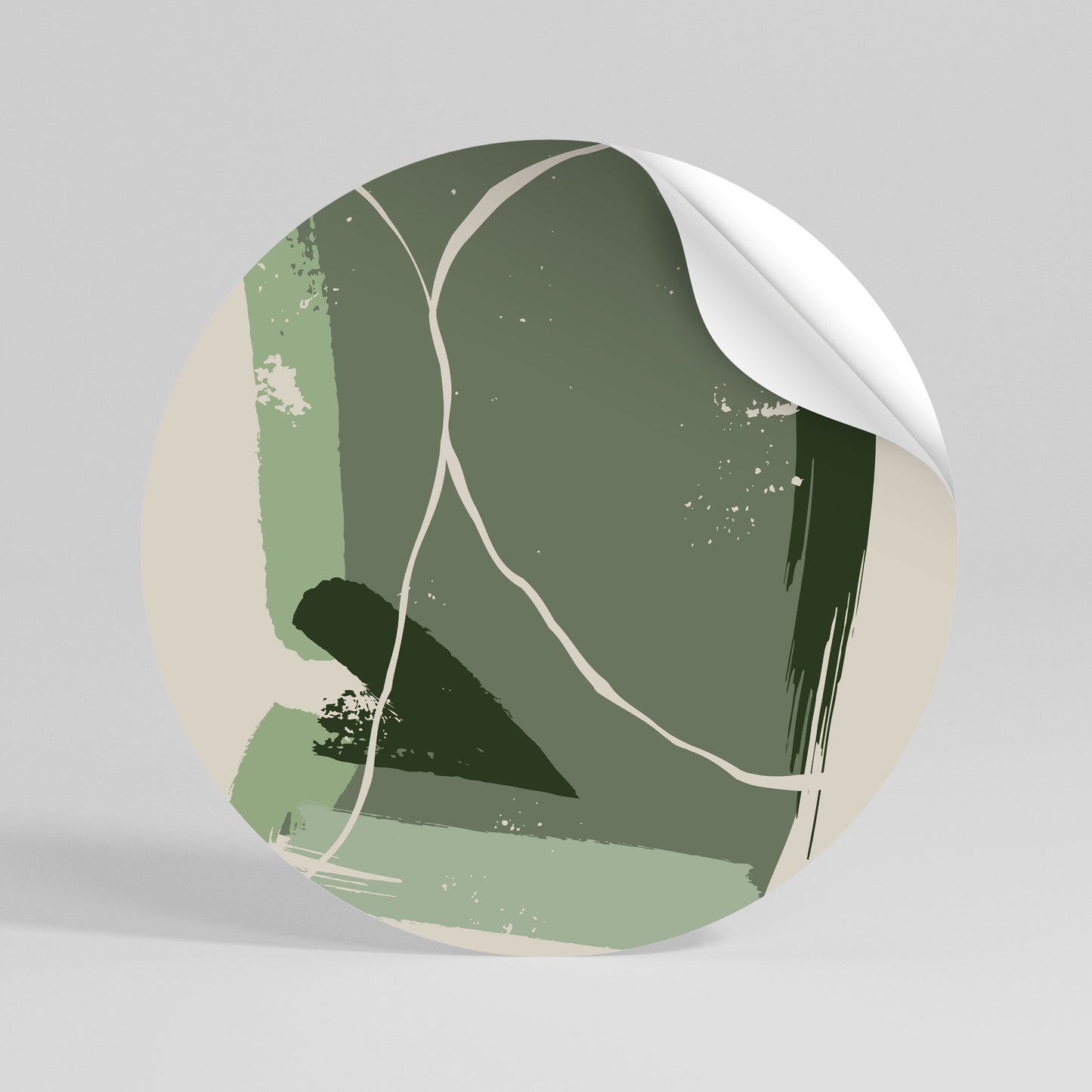 VERDANT HEAVEN Peel and Stick Round Sticker