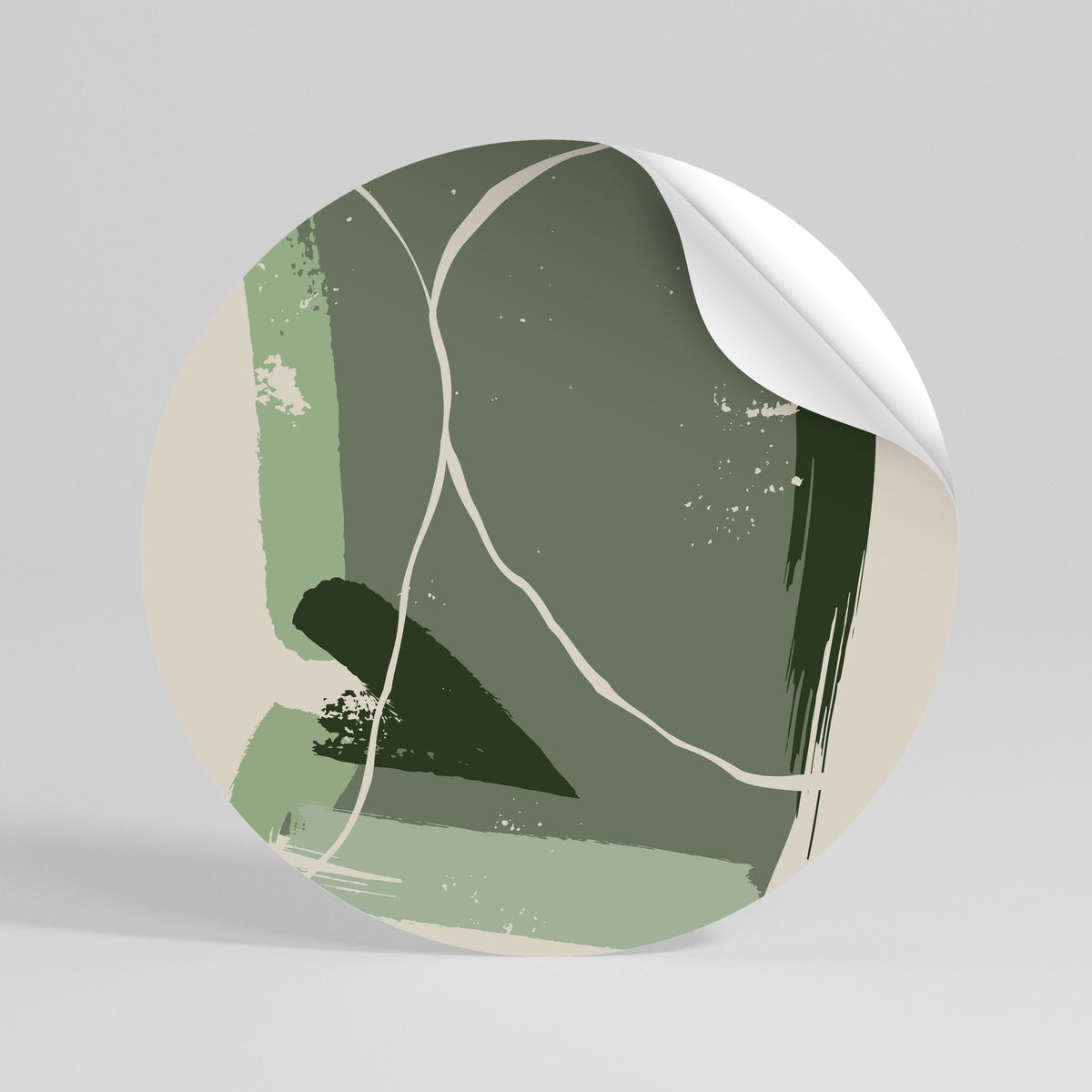 VERDANT HEAVEN Peel and Stick Round Sticker