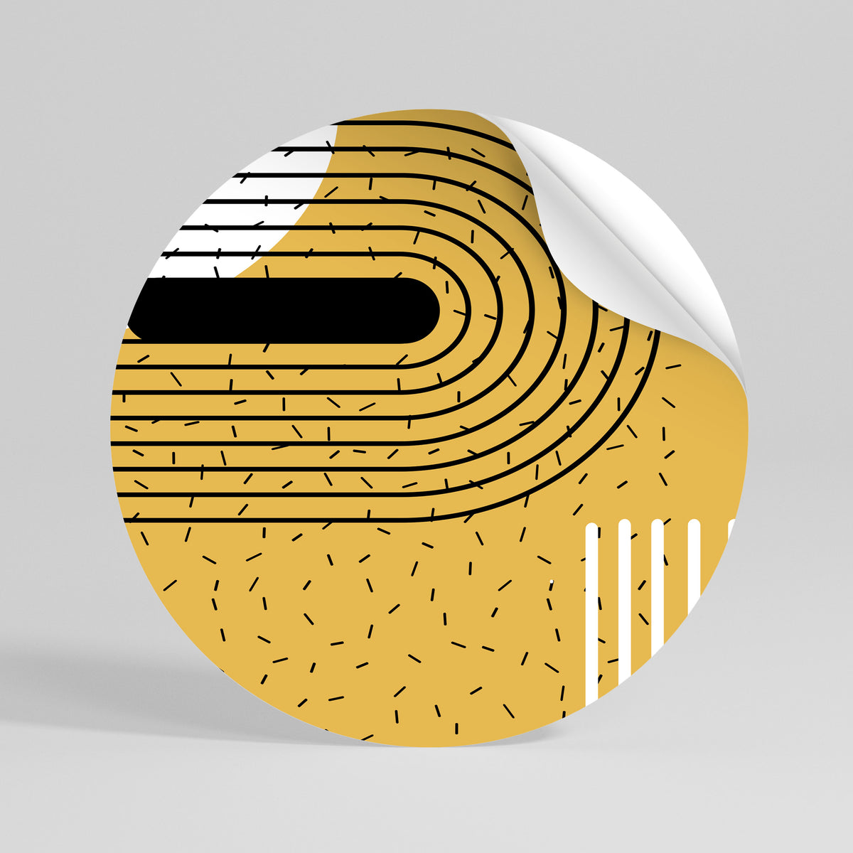 SHAPESHIFT SYMPHONY Peel and Stick Round Sticker