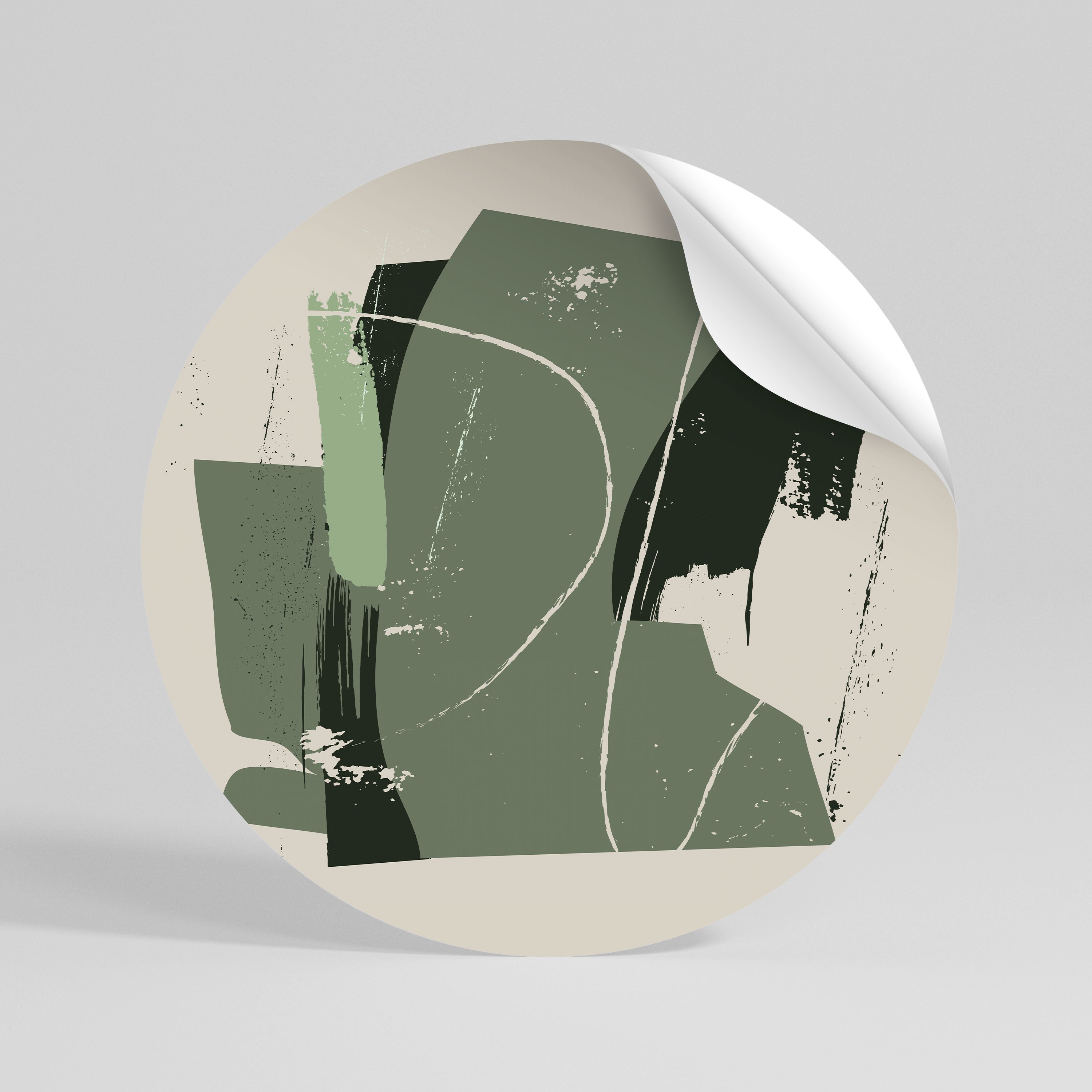 EVERGREEN ESCAPE Peel and Stick Round Sticker