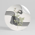 HERACLEUM ARRAY Peel and Stick Round Sticker