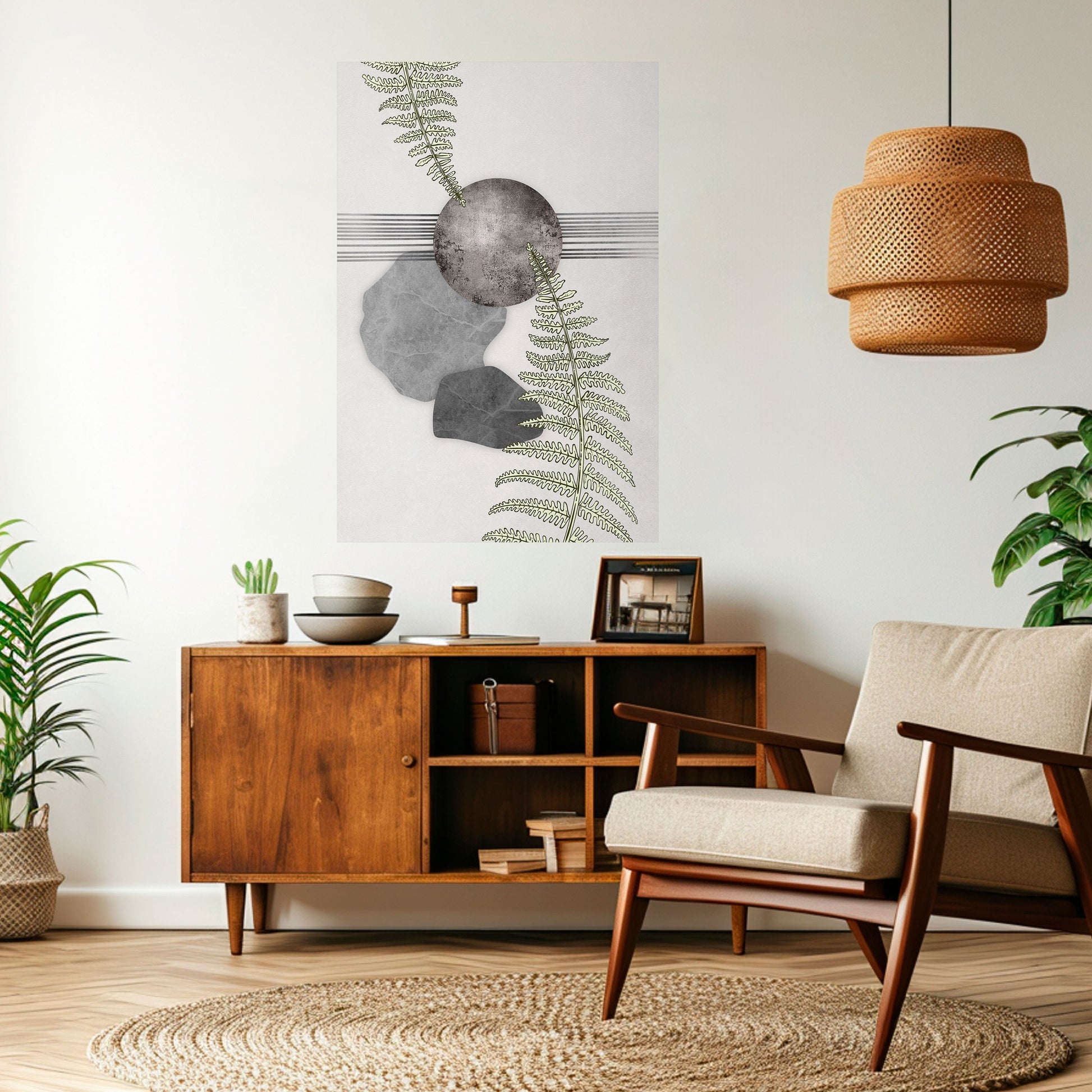FERN MELANCHOLY Peel and Stick Vertical Poster