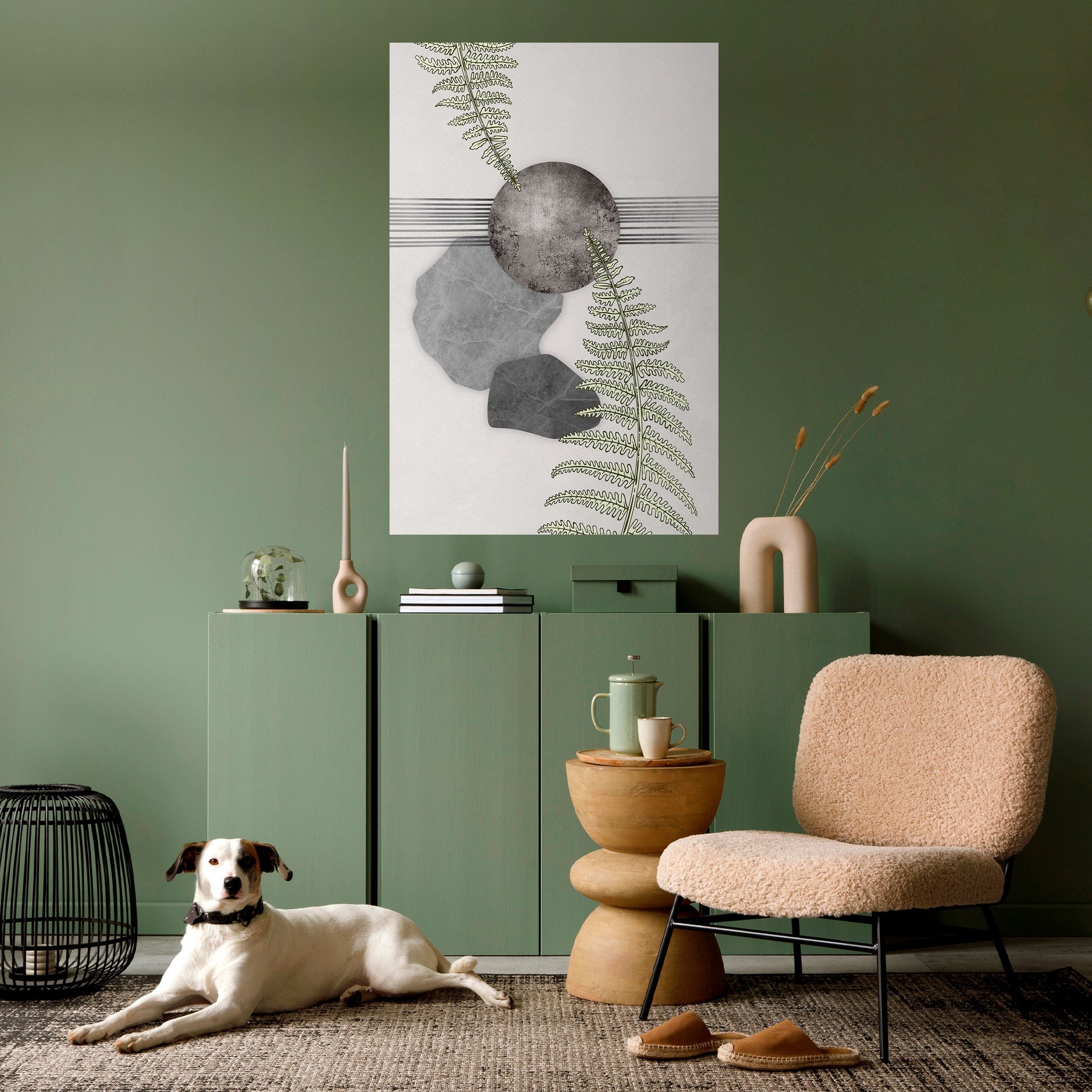 FERN MELANCHOLY Peel and Stick Vertical Poster