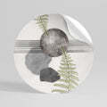 FERN MELANCHOLY Peel and Stick Round Sticker