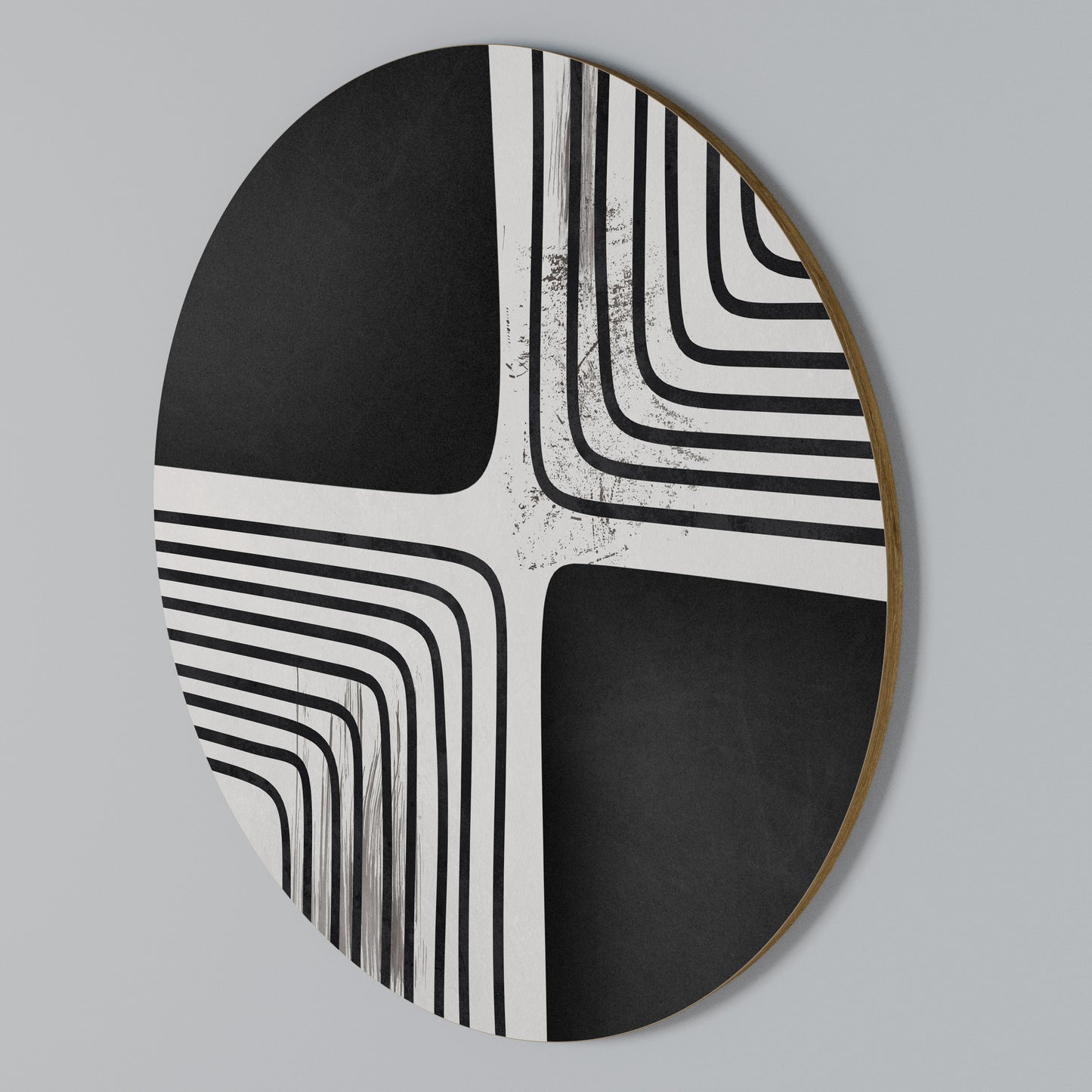 DARKSIDE OF THE LINE Round Wall Art
