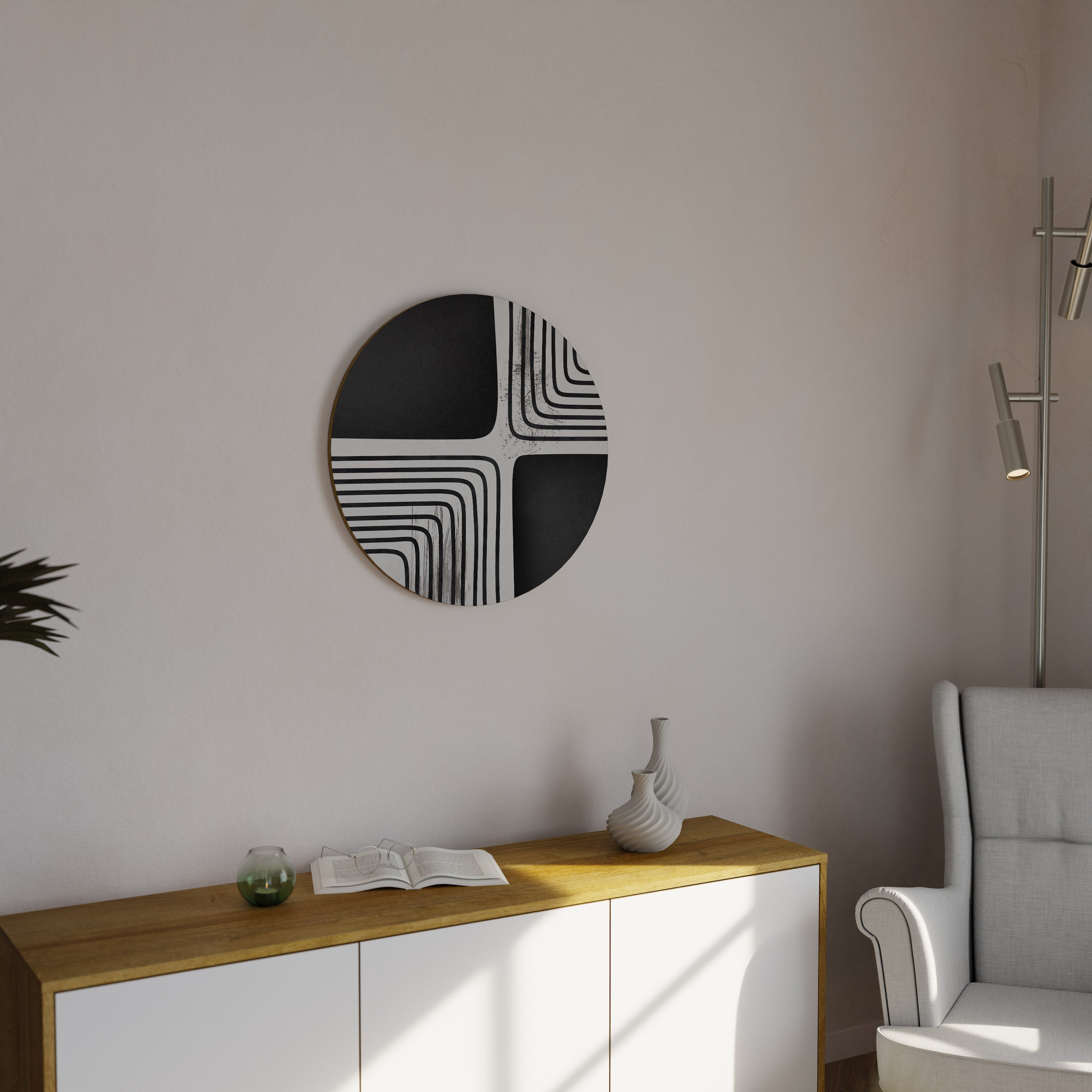 Art mural rond DARKSIDE OF THE LINE