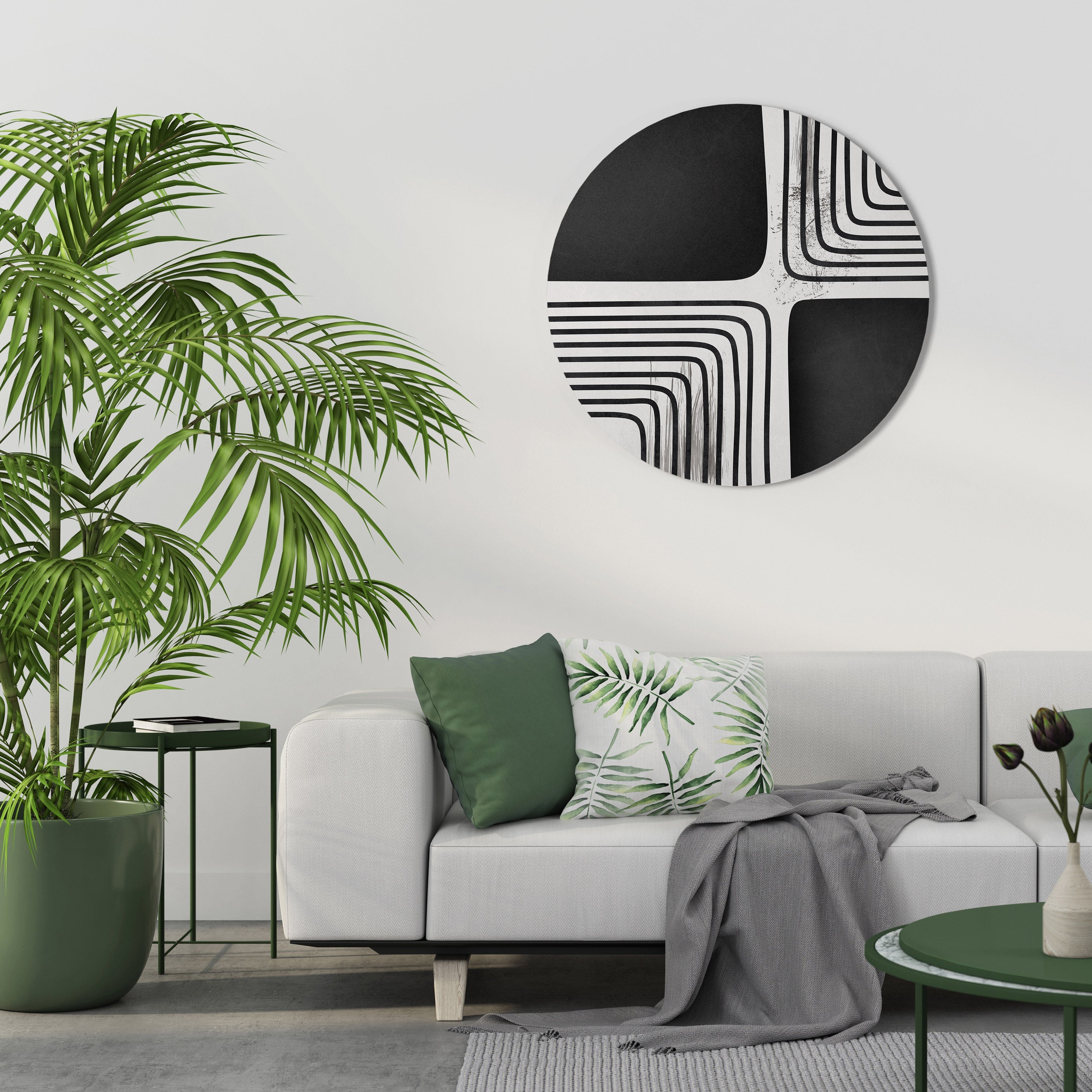 Art mural rond DARKSIDE OF THE LINE