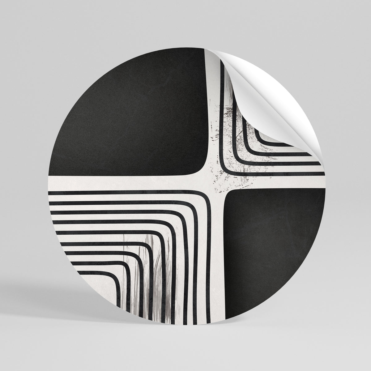 DARKSIDE OF THE LINE Peel and Stick Round Sticker