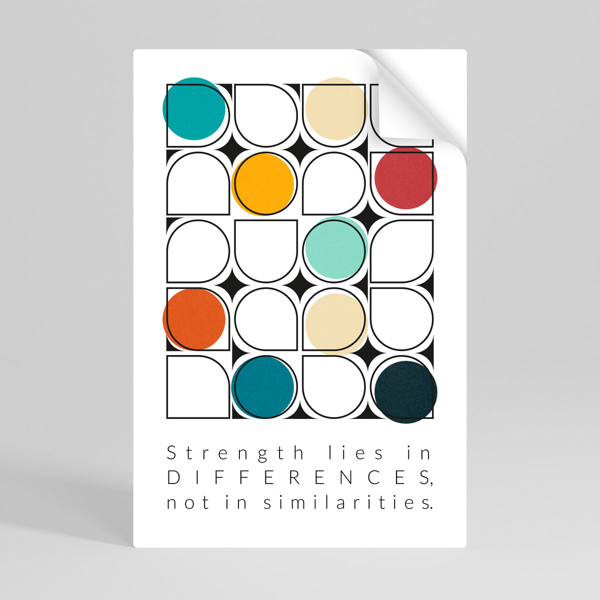 HUE HARMONY Peel and Stick Vertical Poster