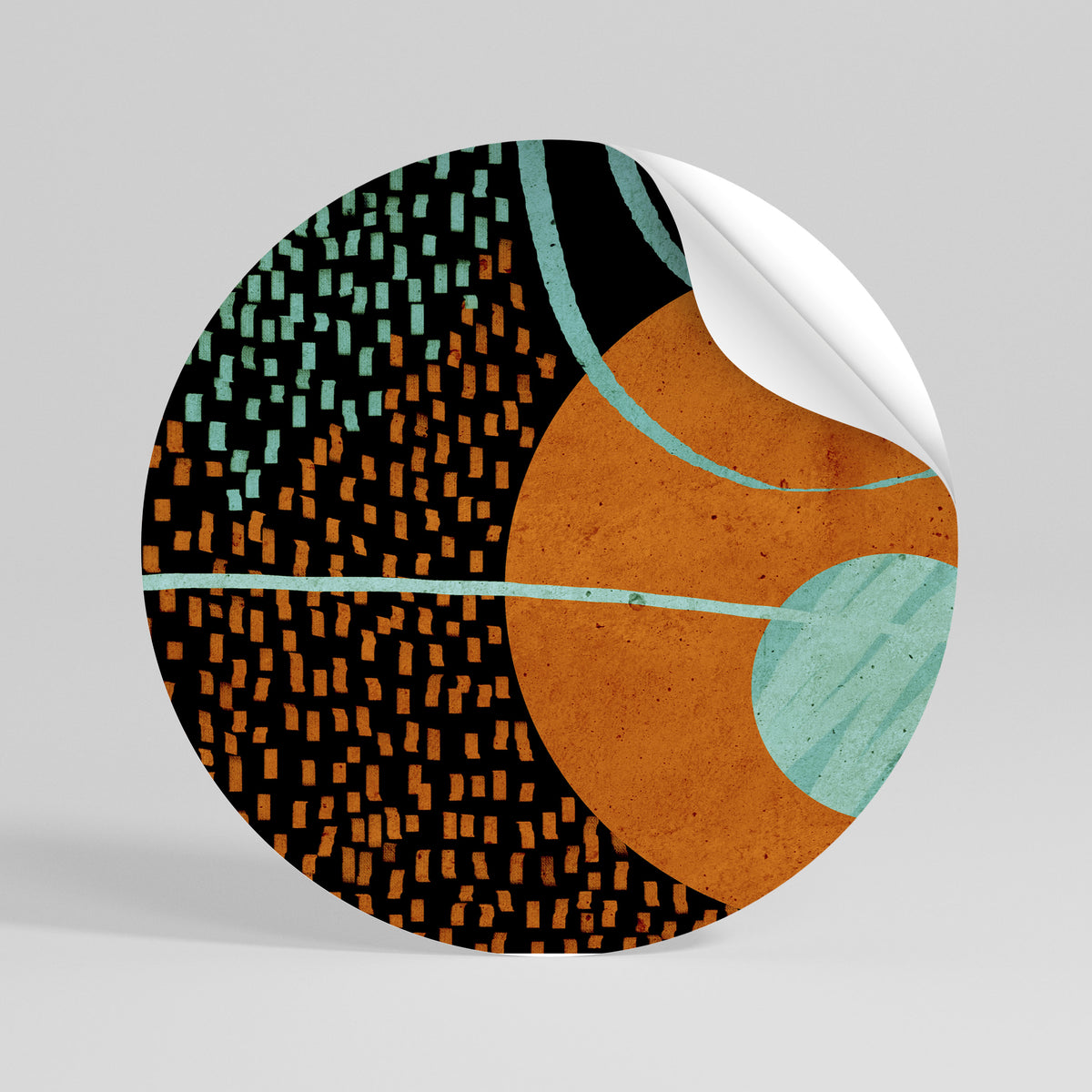 GEODE GLIMMER Peel and Stick Round Sticker