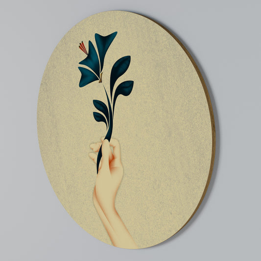 TAKE IT OR LEAF IT Round Wall Art