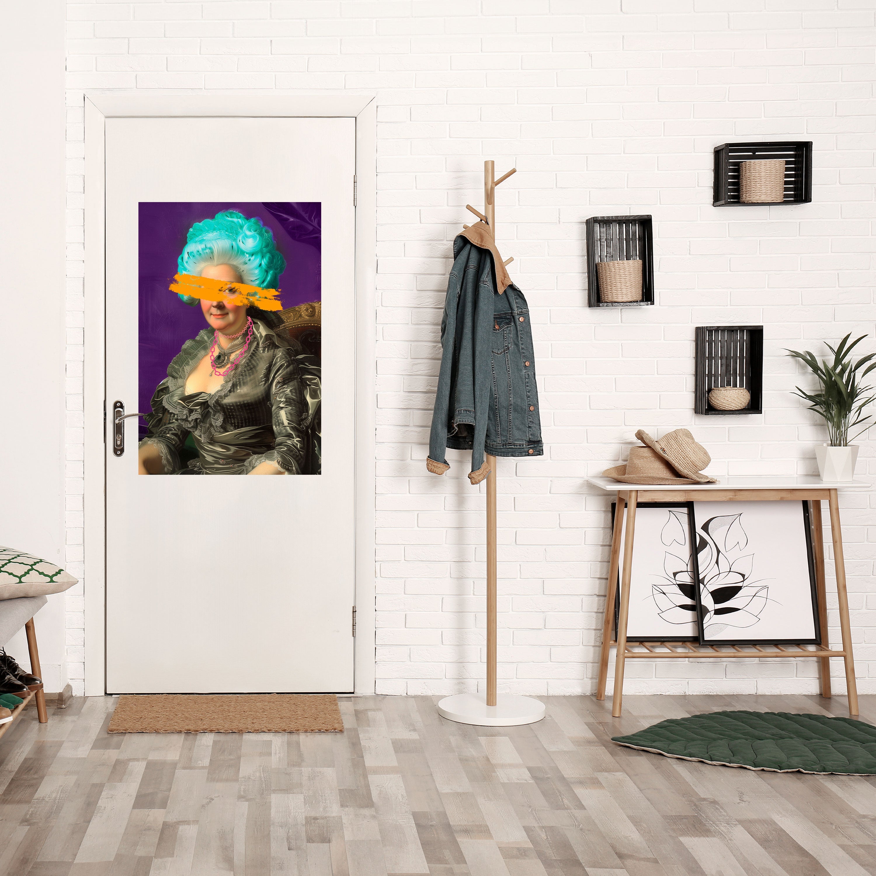 Affiche verticale autocollante style BAROQUE CHIC