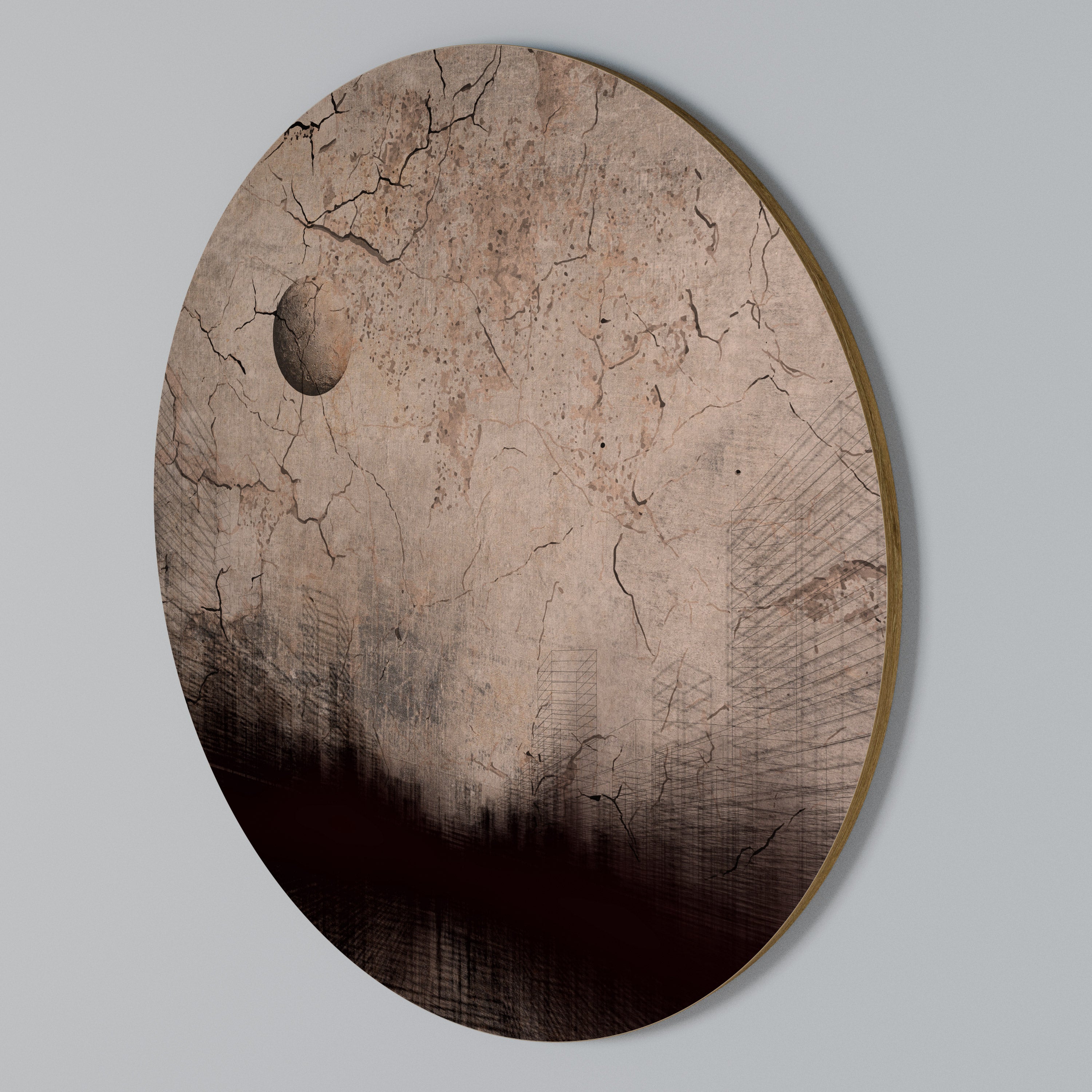 MOONBEAM THOUGHTS Round Wall Art