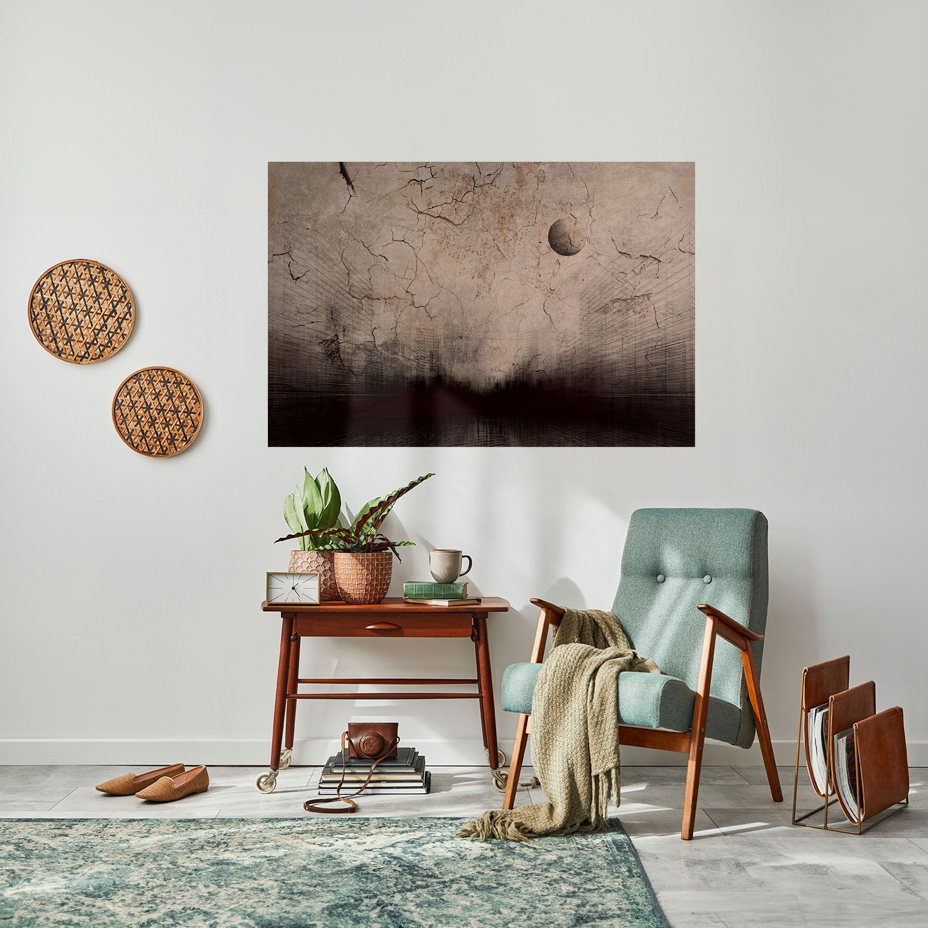 Affiche horizontale autocollante « PENSÉES DE RAYON DE LUNE »