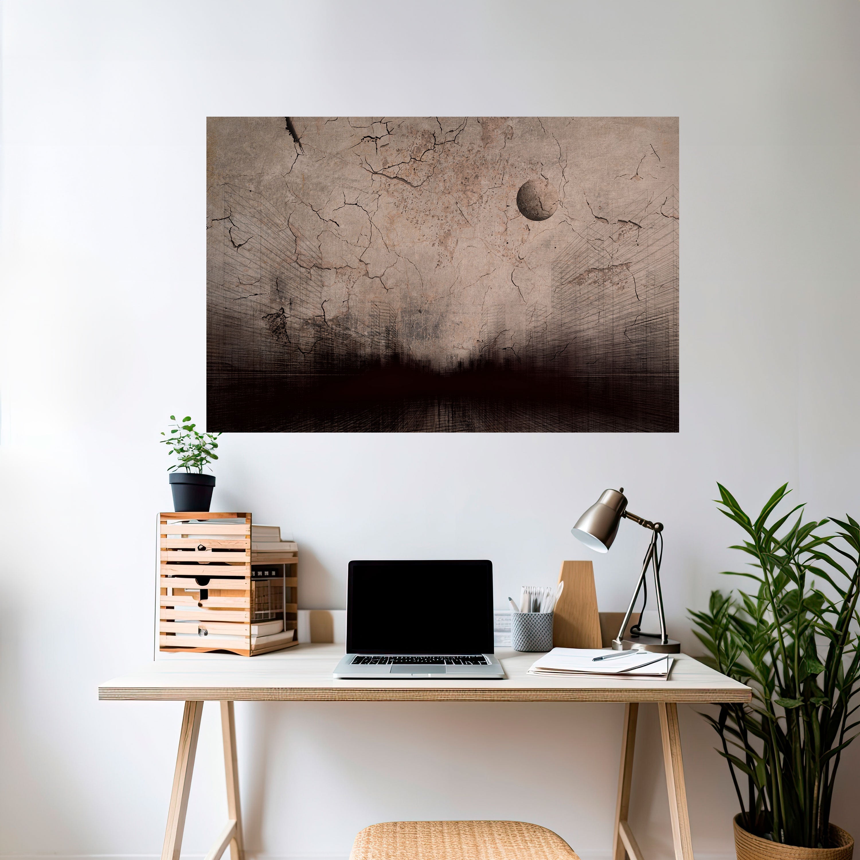 Affiche horizontale autocollante « PENSÉES DE RAYON DE LUNE »