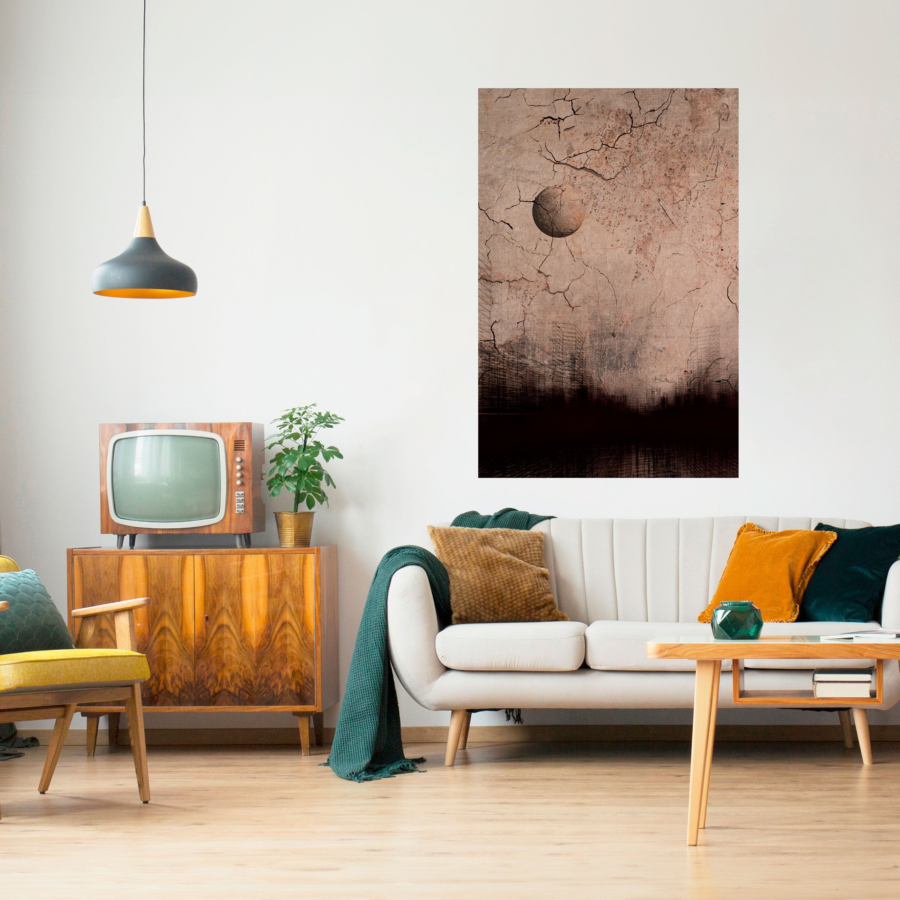 Affiche verticale autocollante « PENSÉES DE RAYON DE LUNE »