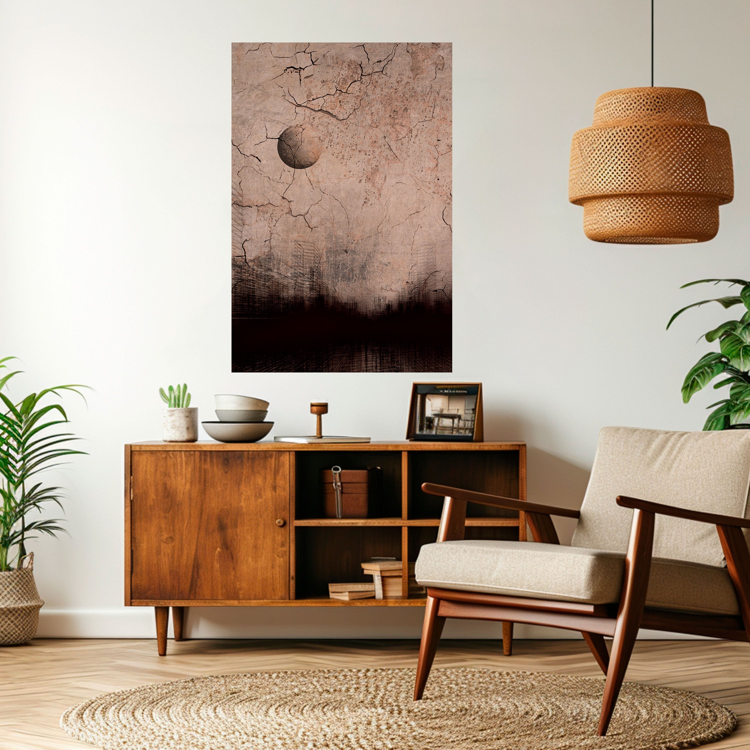 Affiche verticale autocollante « PENSÉES DE RAYON DE LUNE »