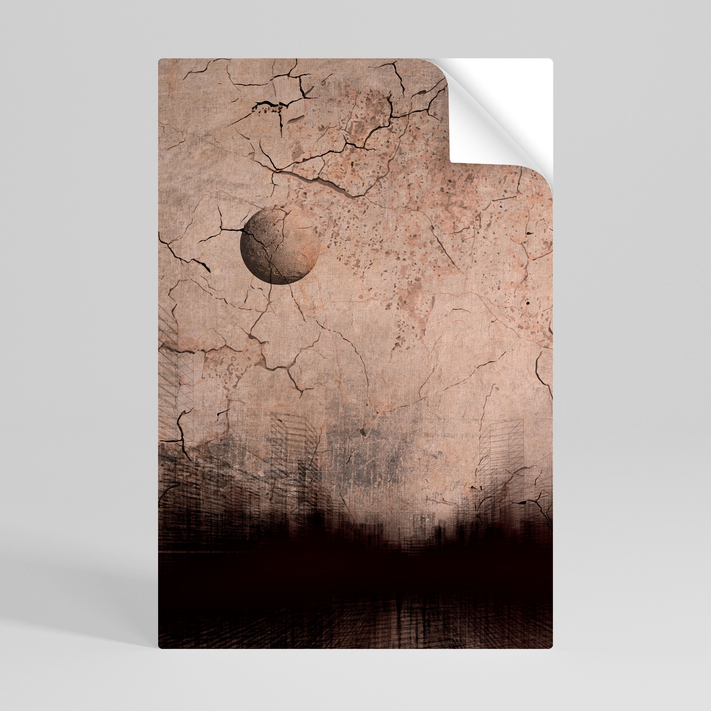 Affiche verticale autocollante « PENSÉES DE RAYON DE LUNE »