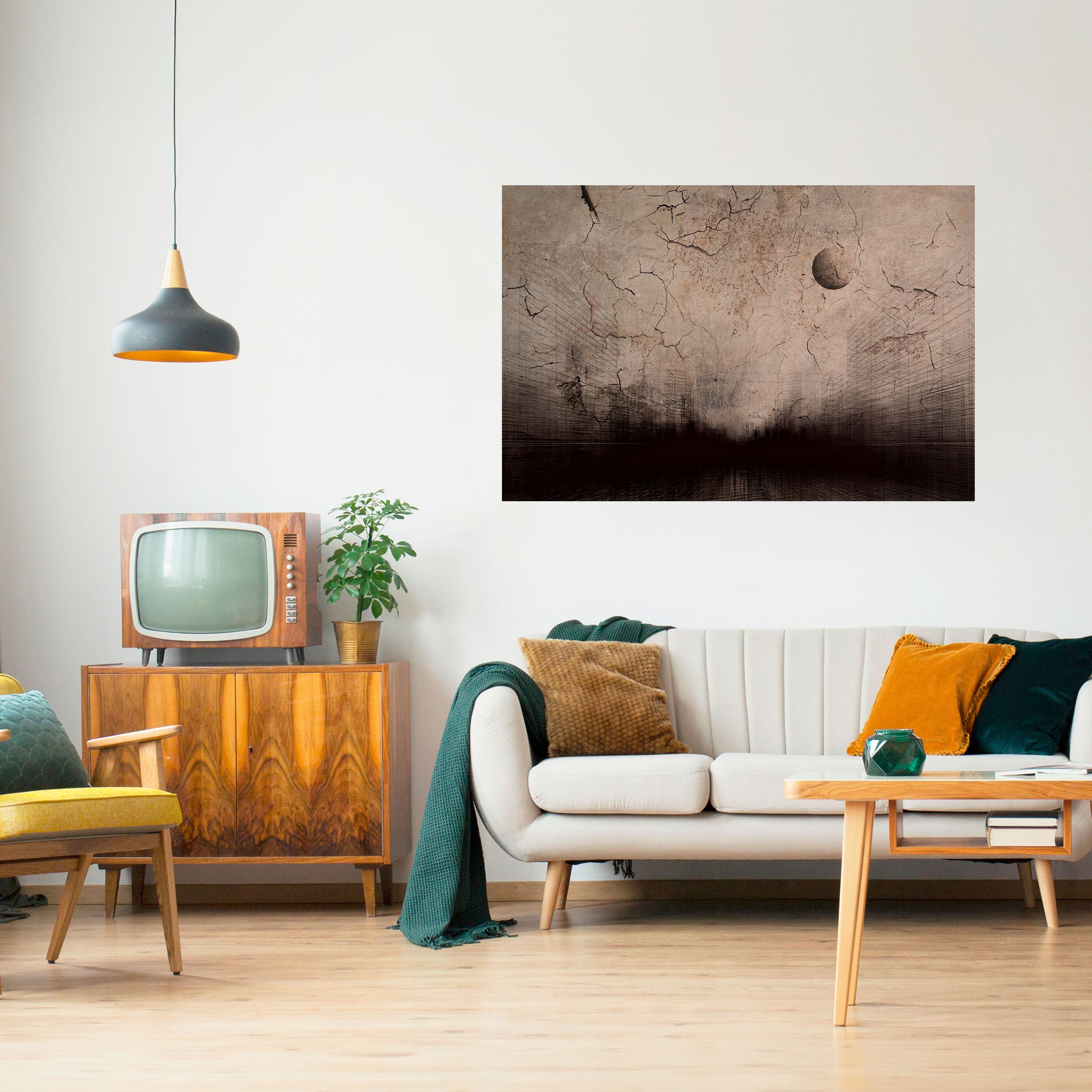 Affiche horizontale autocollante « PENSÉES DE RAYON DE LUNE »