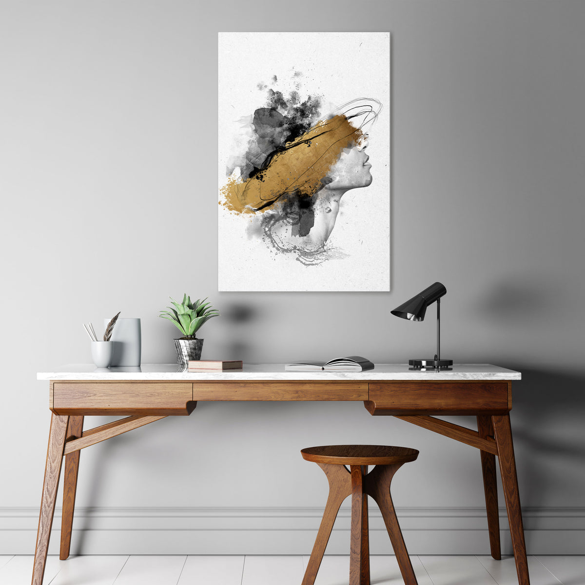 GILDED BLINDNESS Vertical Canvas Print