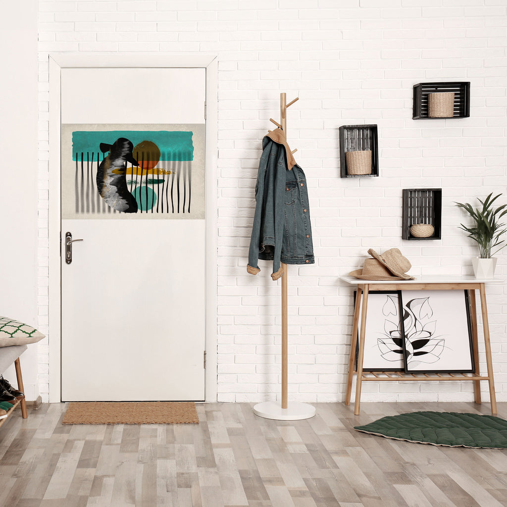 Affiche horizontale autocollante Inkwell Turquoise