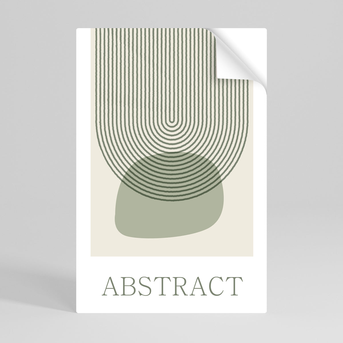 GREEN ABSTRACT Peel and Stick Vertical Poster