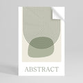 GREEN ABSTRACT Peel and Stick Vertical Poster