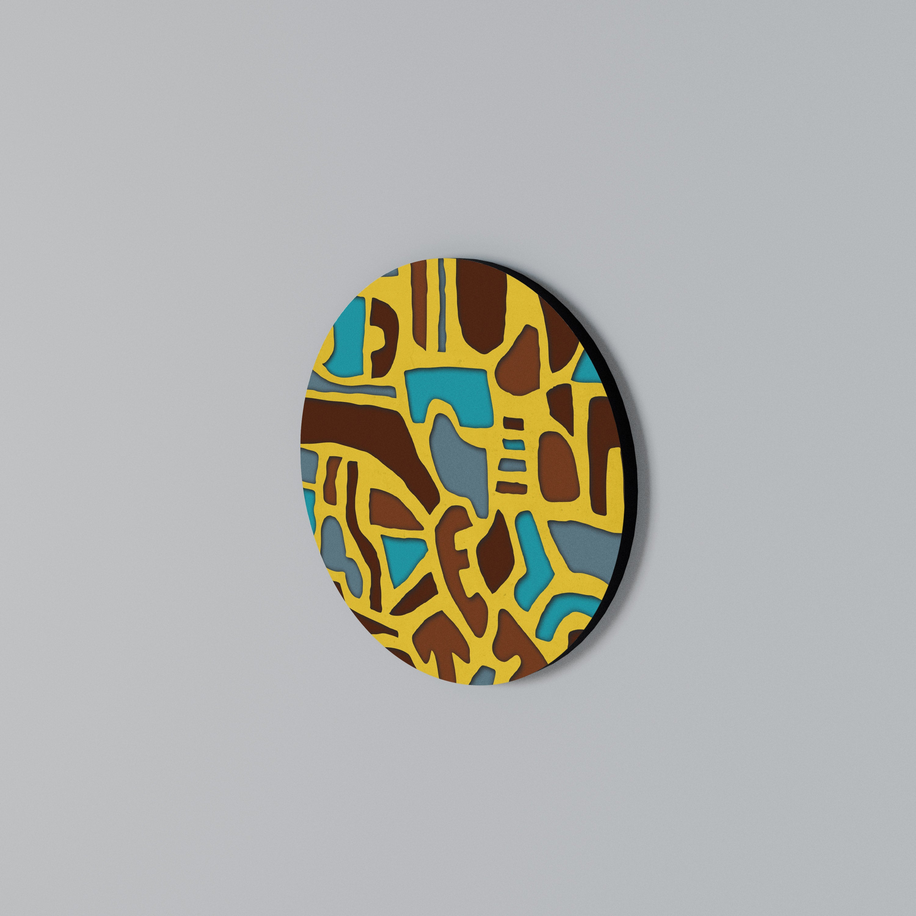 ASSYMETRICAL HARMONY Round Wall Art