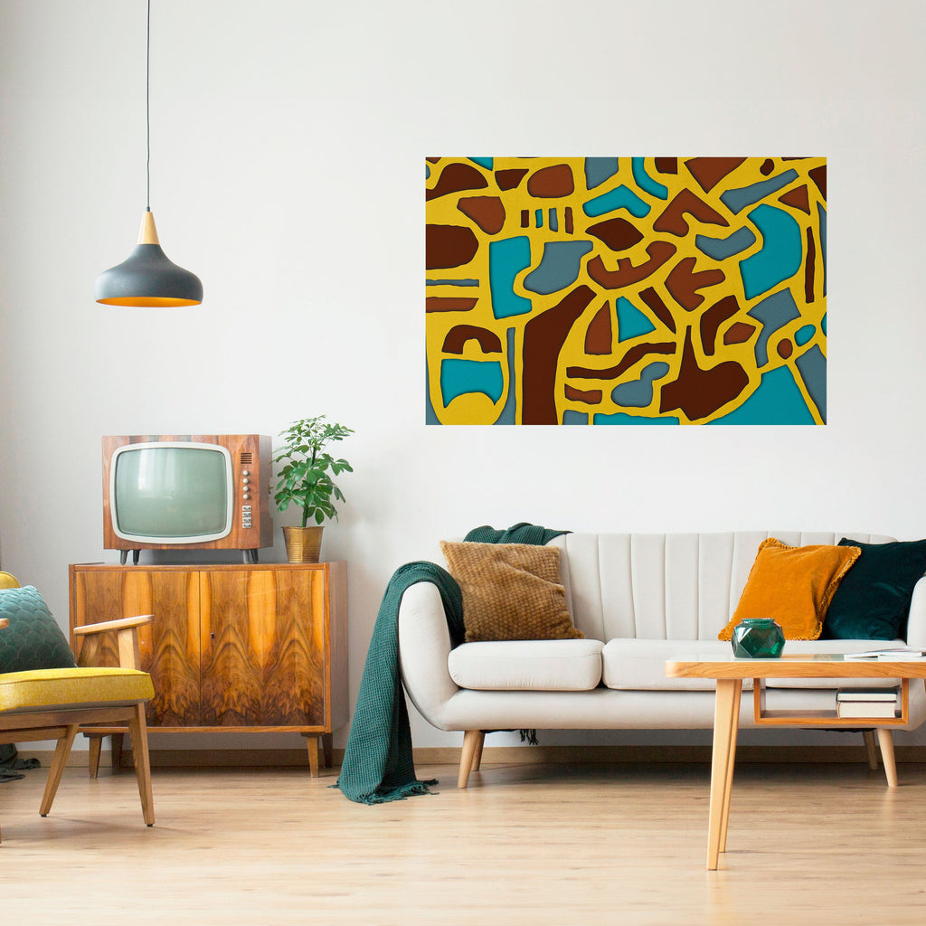 Affiche horizontale autocollante « HARMONIE ASYMÉTRIQUE »