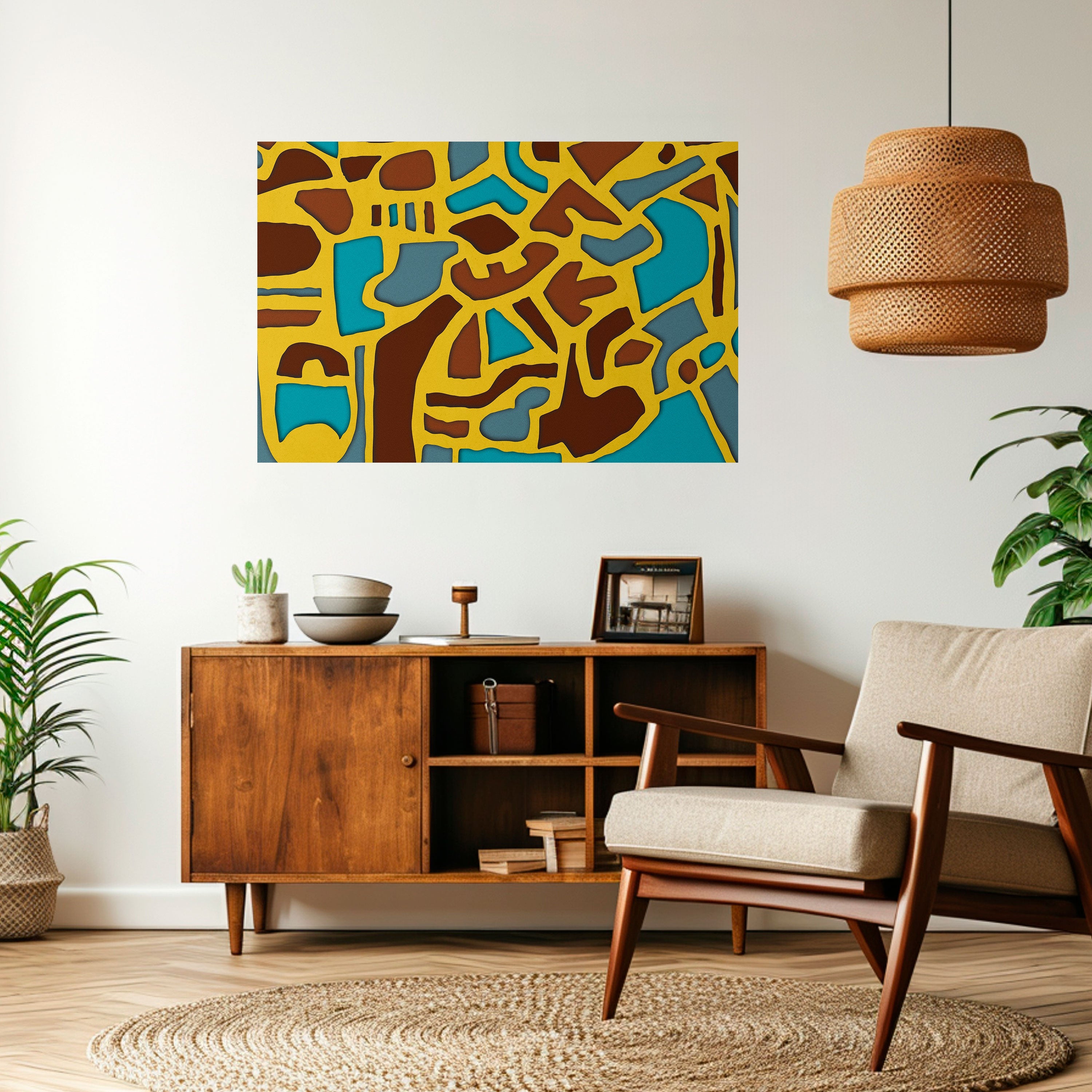 Affiche horizontale autocollante « HARMONIE ASYMÉTRIQUE »