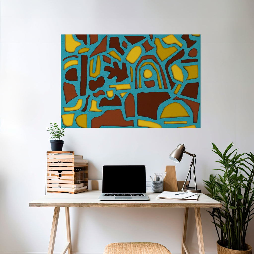 SHAPE EXTRAVAGANZA Affiche horizontale autocollante