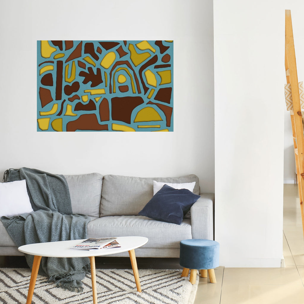 SHAPE EXTRAVAGANZA Affiche horizontale autocollante