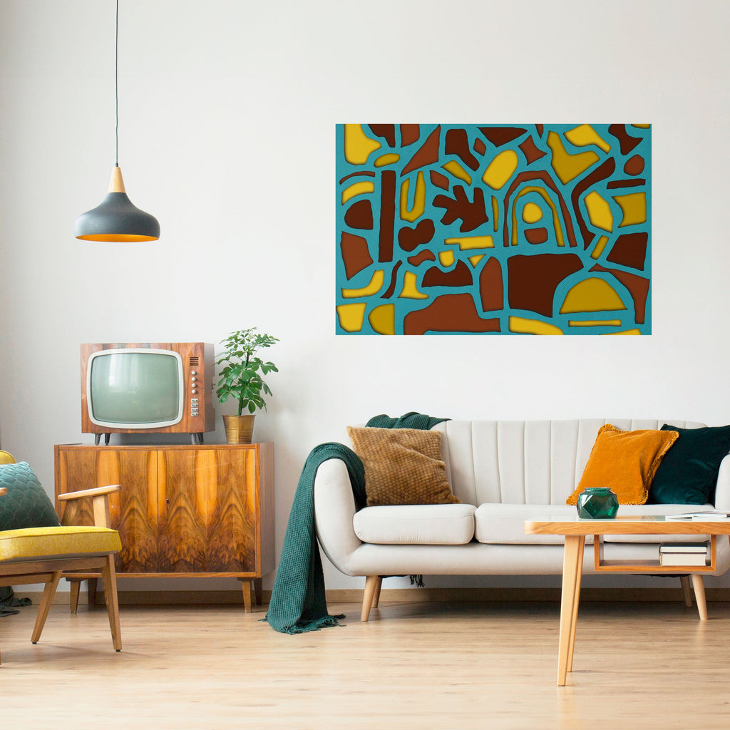 SHAPE EXTRAVAGANZA Affiche horizontale autocollante