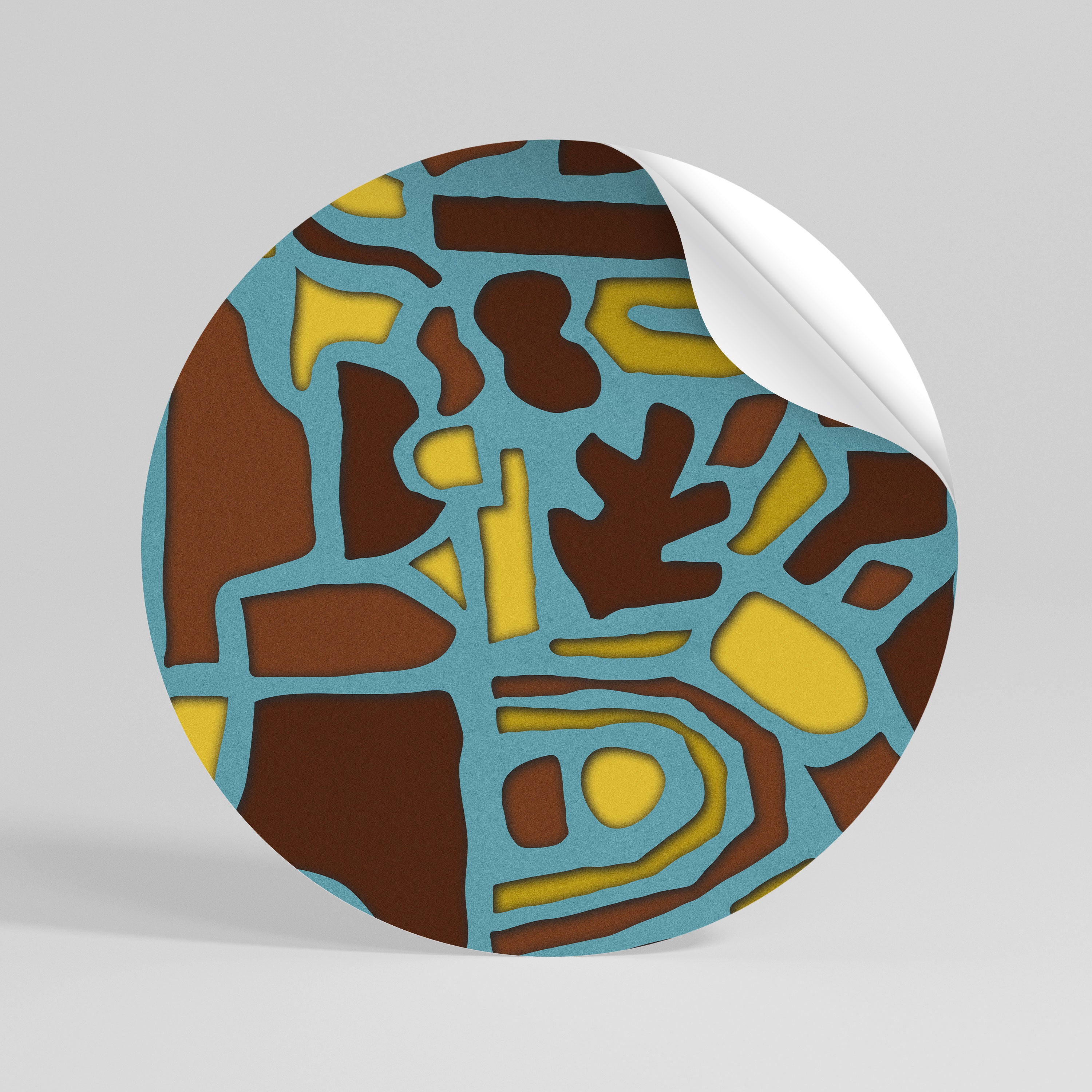 SHAPE EXTRAVAGANZA Peel and Stick Round Sticker