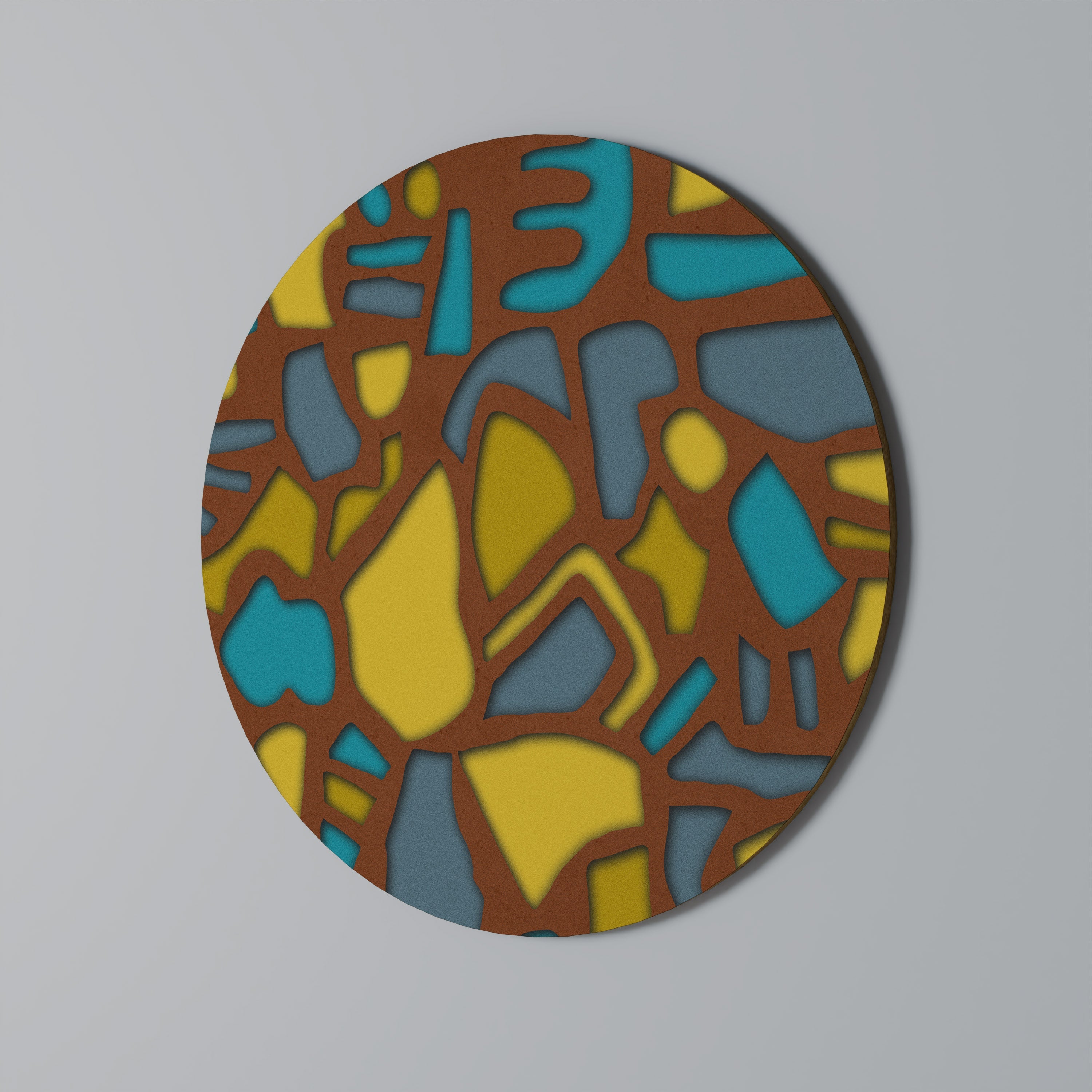 FORM SHUFFLE Art mural rond