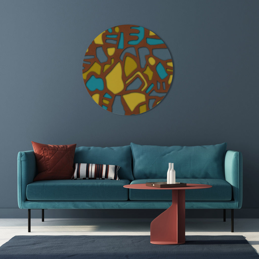 FORM SHUFFLE Art mural rond